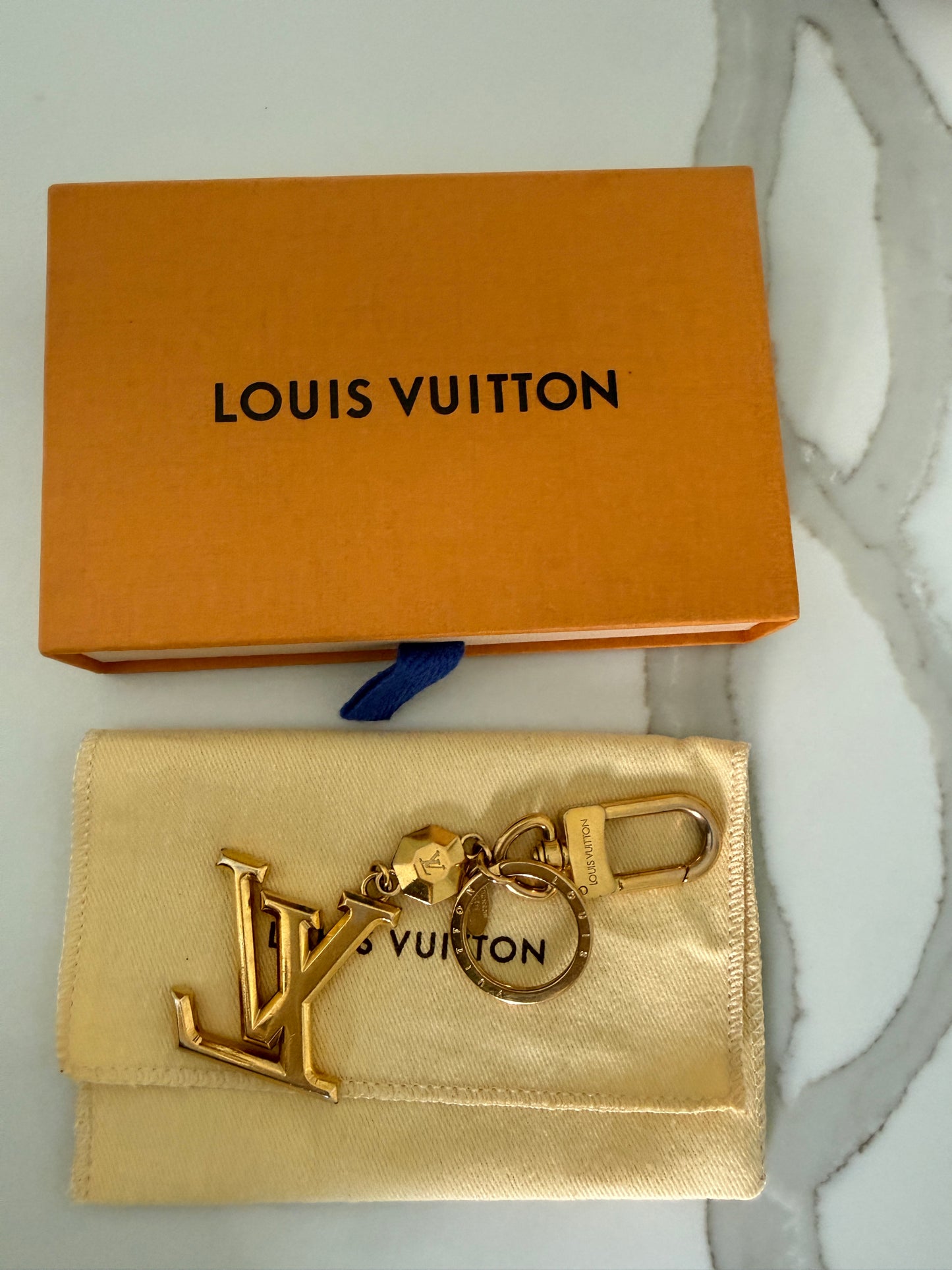 Louis Vuitton Monogram Bag Charm and Key Ring in Gold