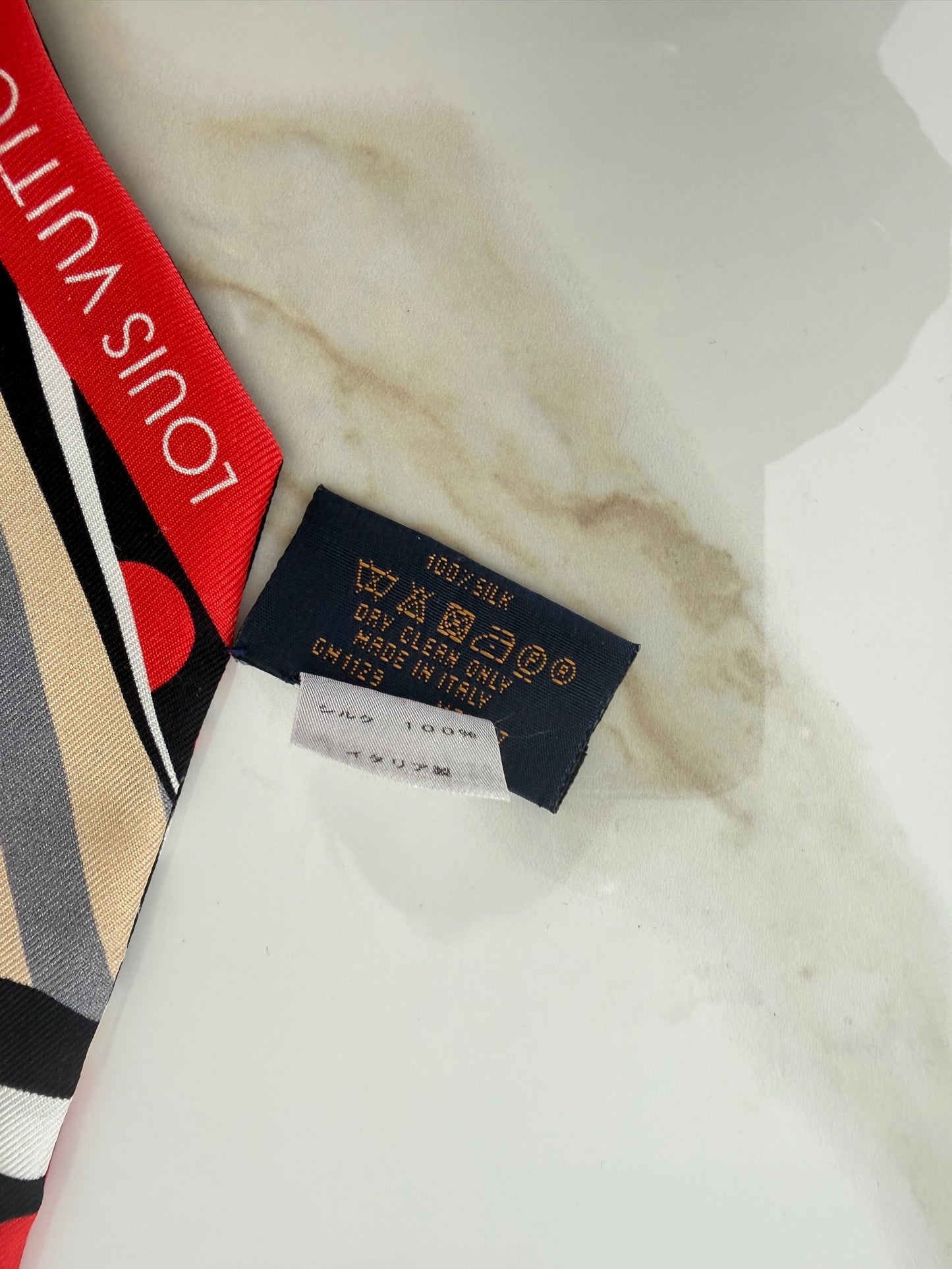 Louis Vuitton silk twilly scarf pre-owned