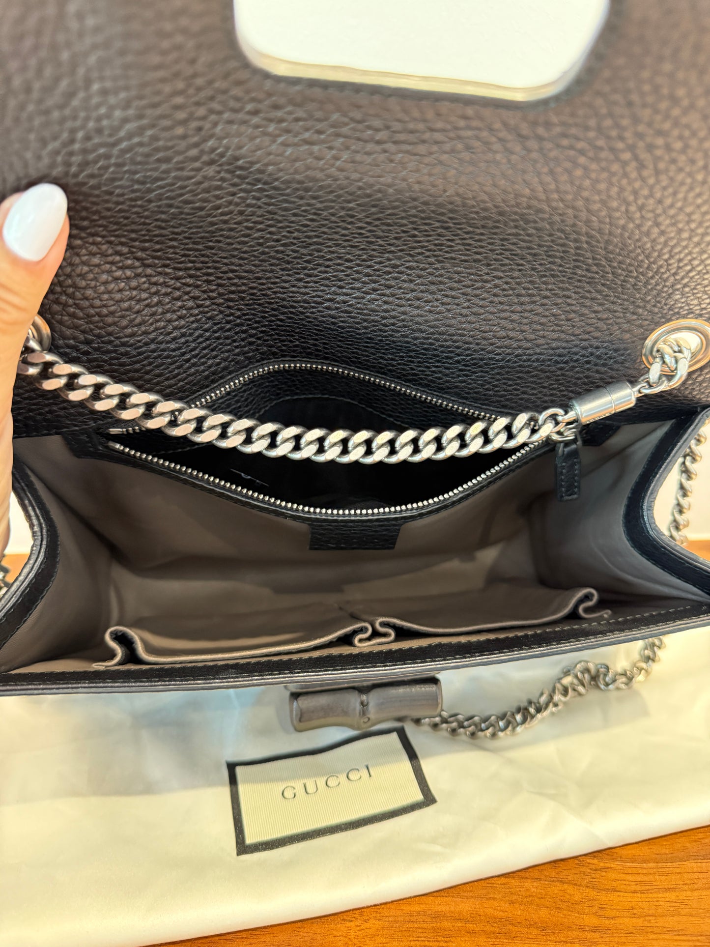 Gucci Studded Miss Bamboo Shoulder Bag in Medium