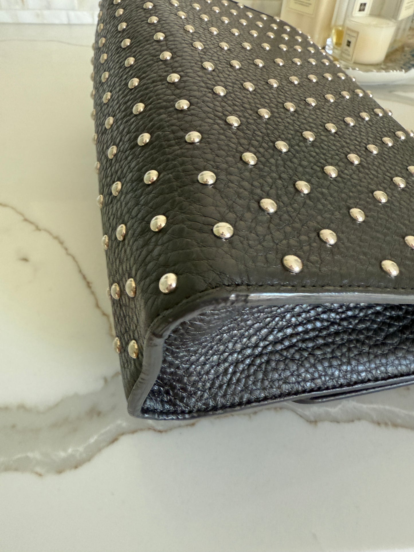 Gucci Studded Miss Bamboo Shoulder Bag in Medium