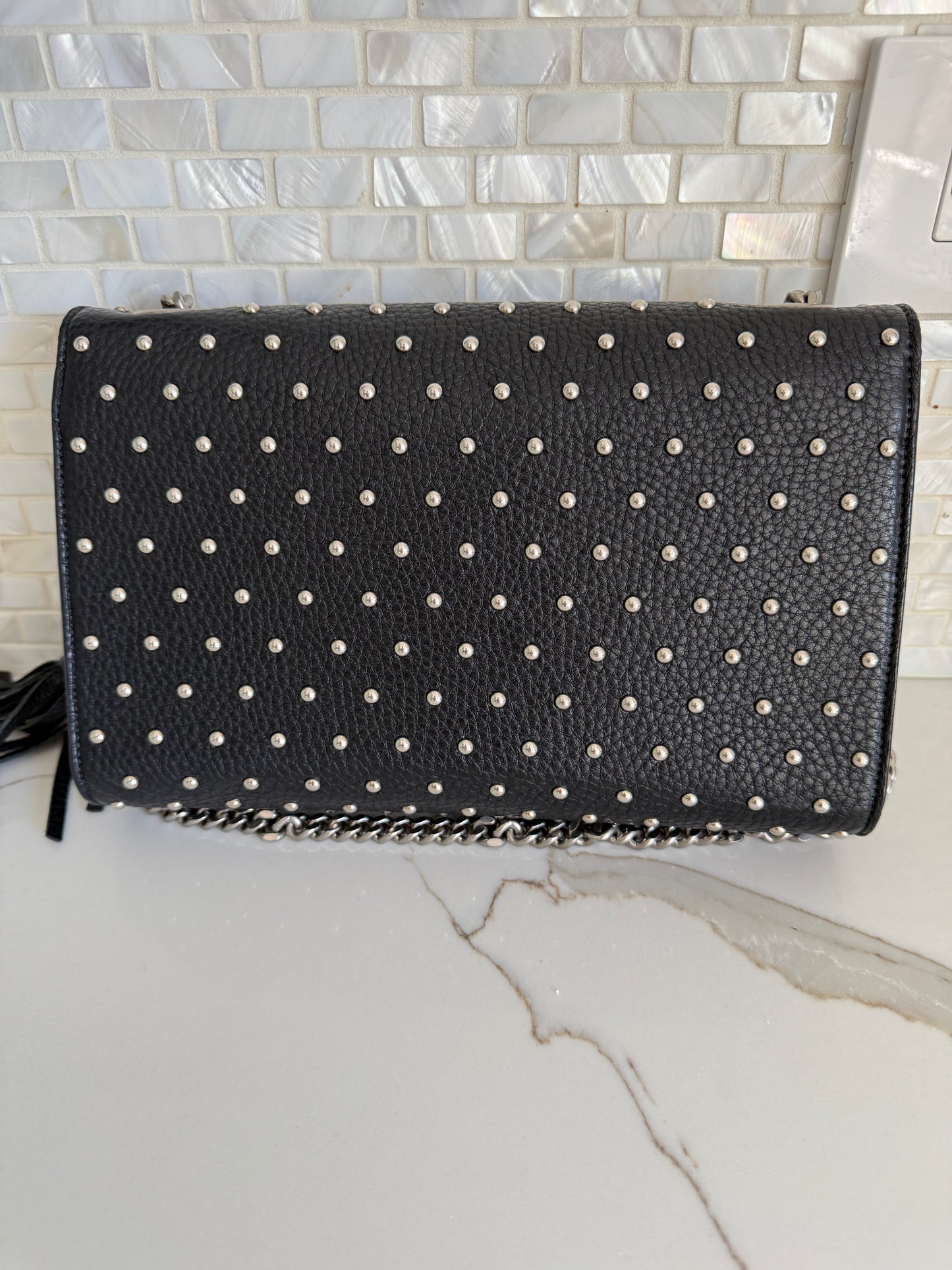 Gucci Studded Miss Bamboo Shoulder Bag in Medium