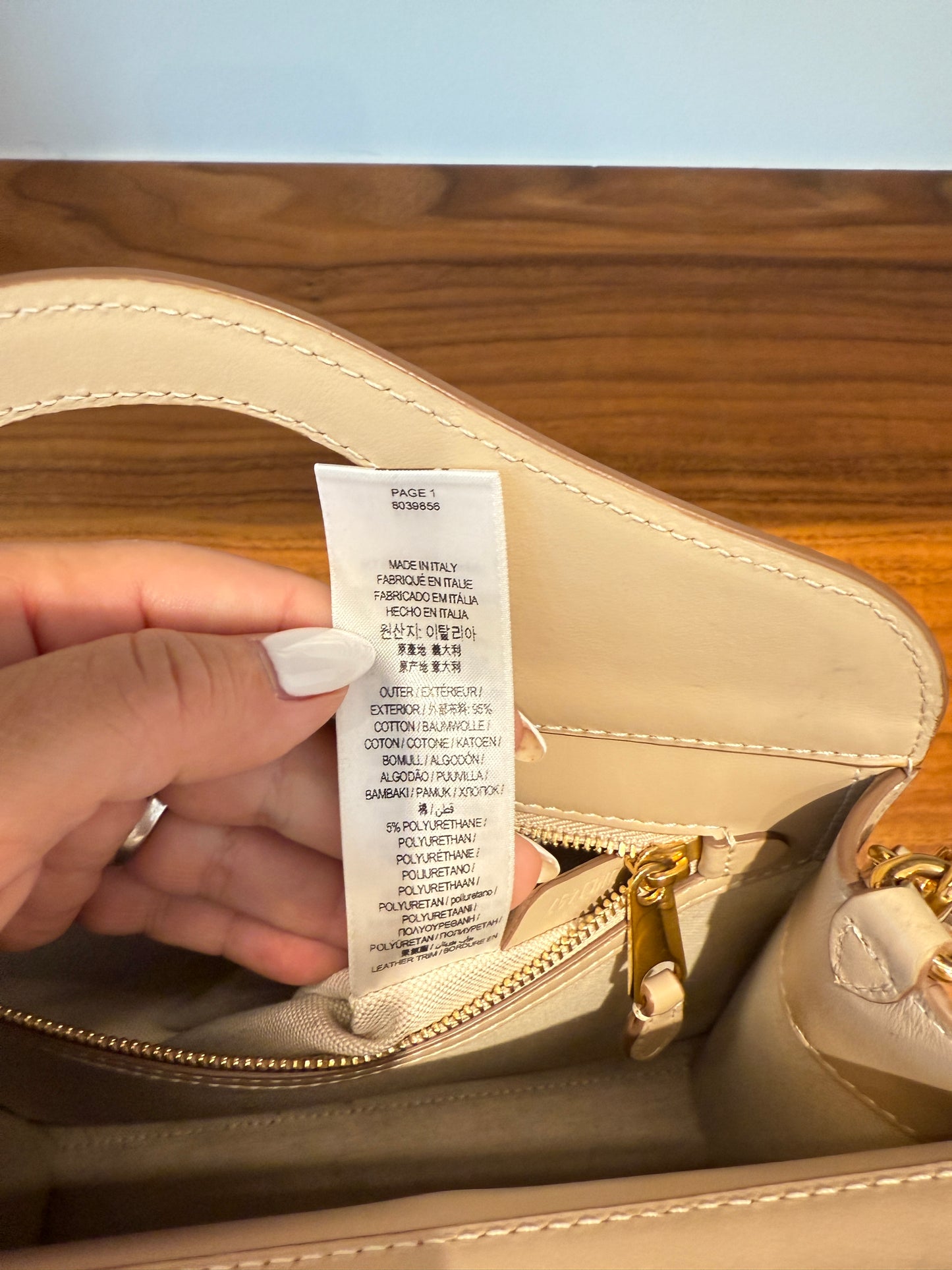 BURBERRY Calfskin Check Mini Pocket Bag Beige