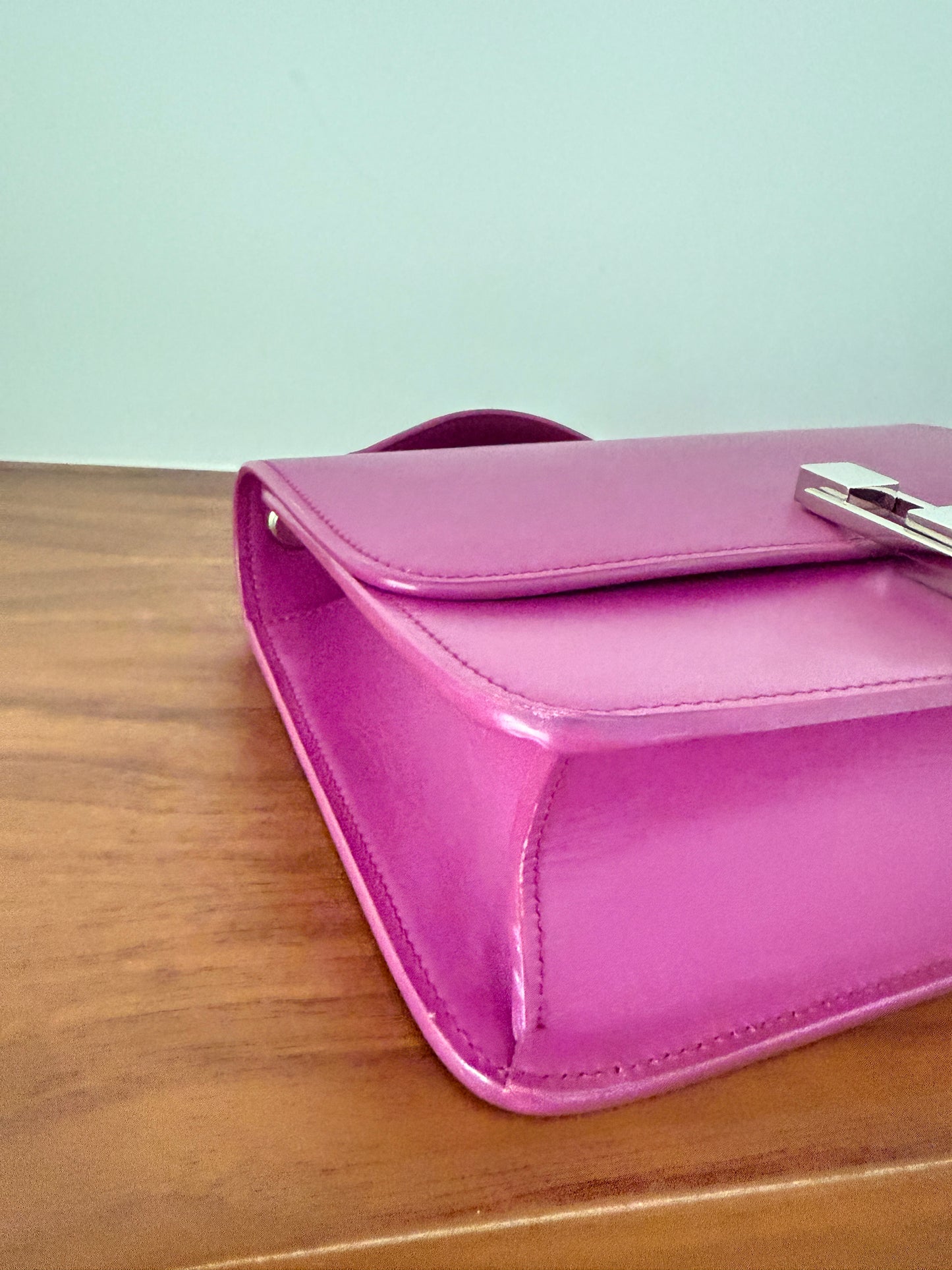 YSL Le Carre Crossbody Leather Bag in Pink