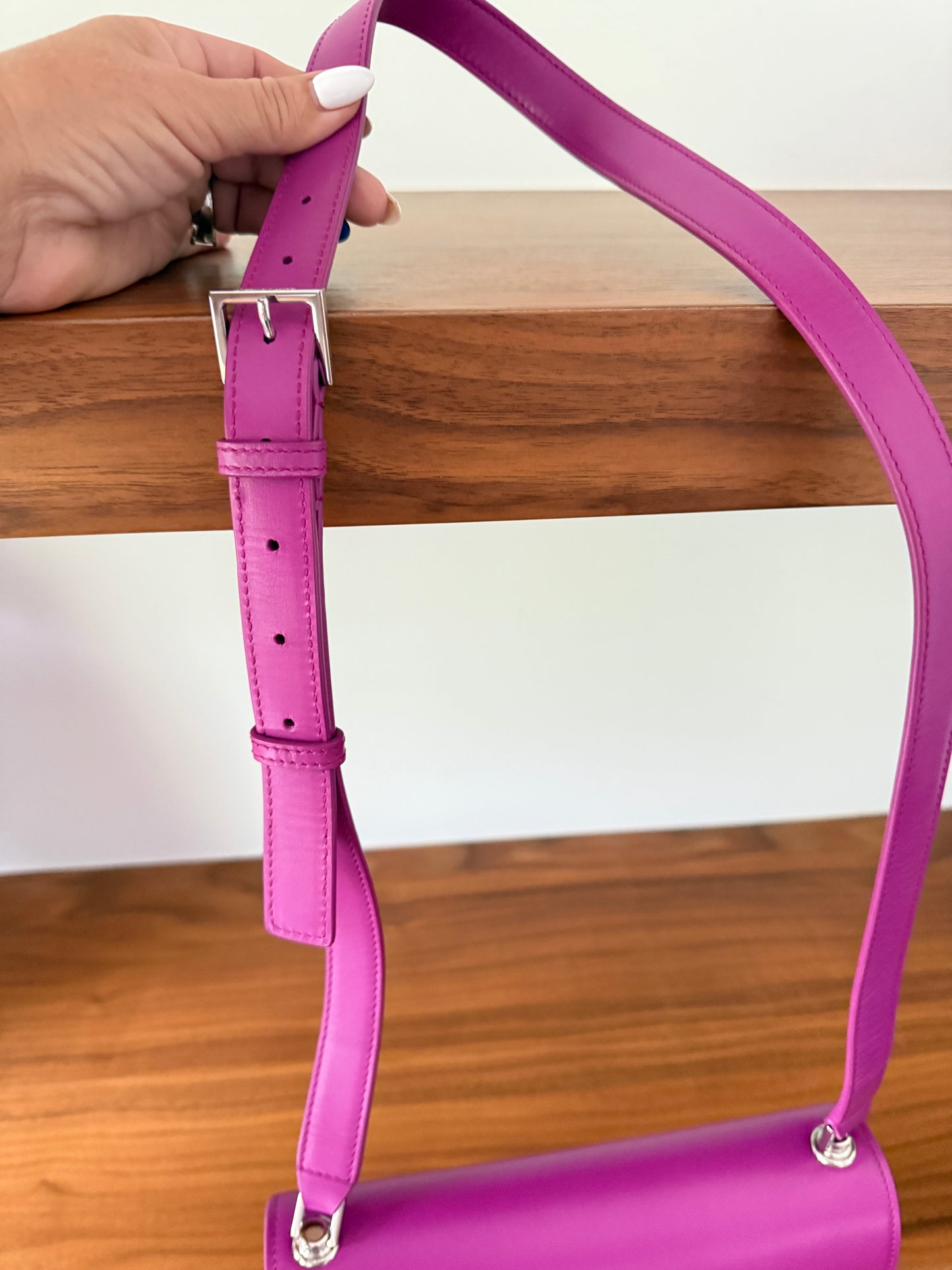 YSL Le Carre Crossbody Leather Bag in Pink