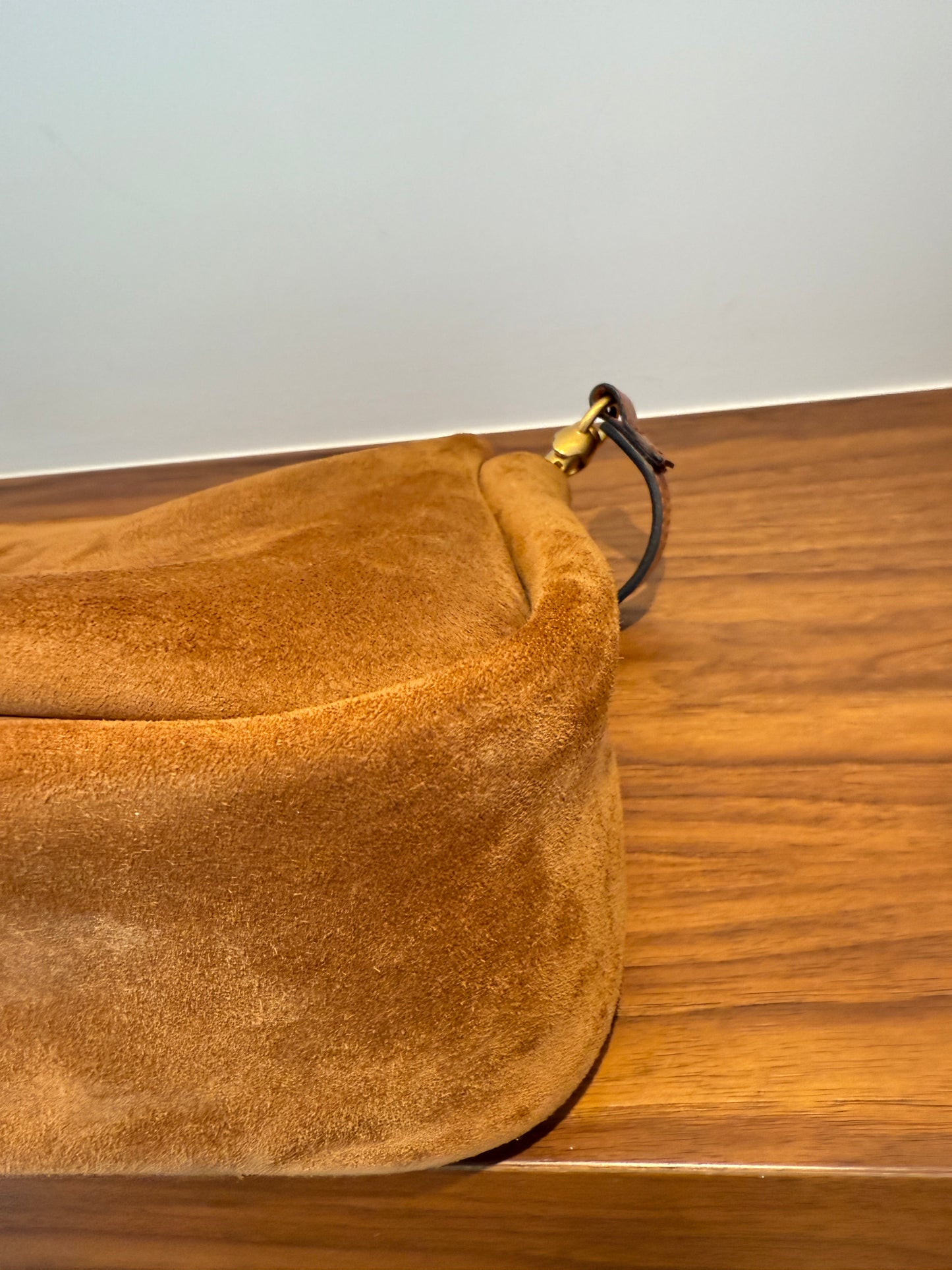 Chloe Marcie Brown Shoulder Bag with Suede and Leather