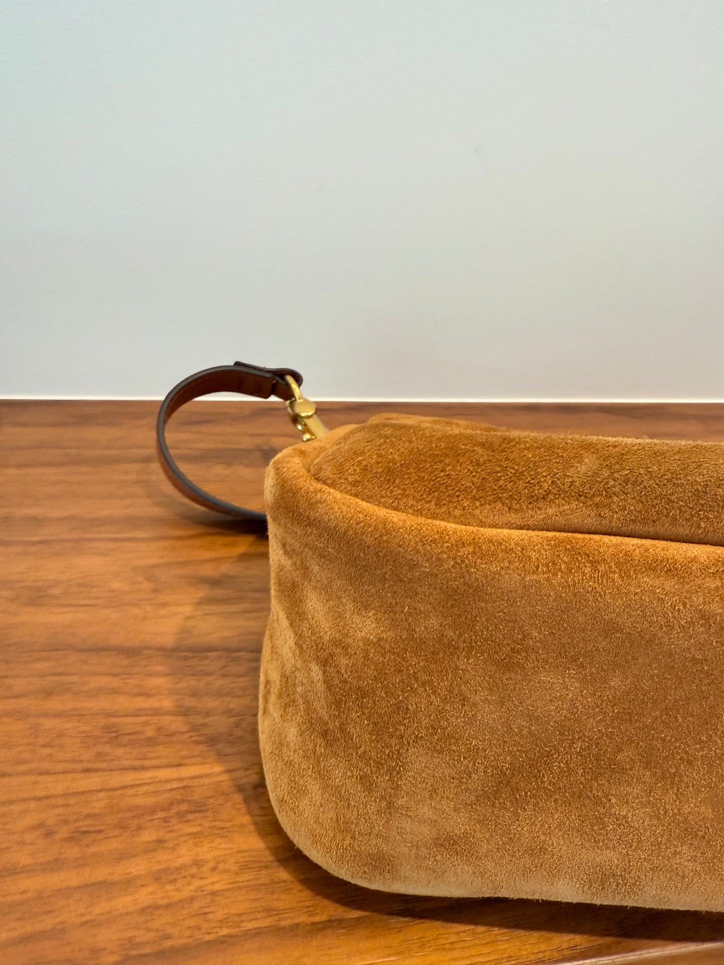 Chloe Marcie Brown Shoulder Bag with Suede and Leather