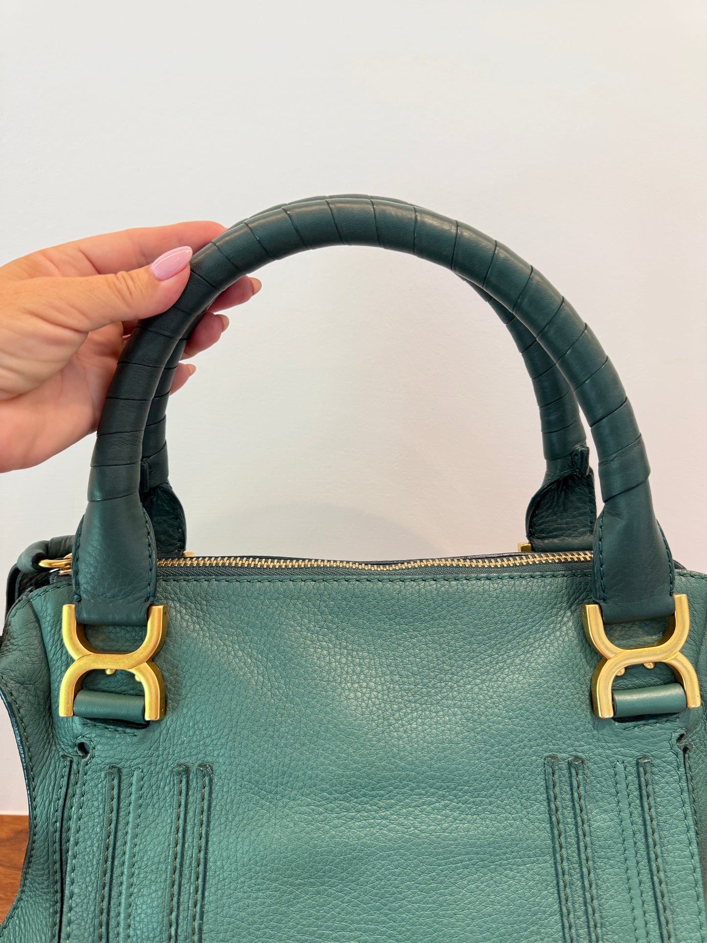 Chloe Marcie Satchel in Green Medium
