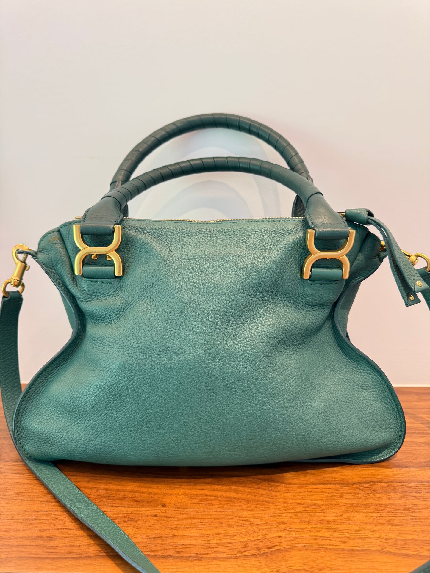 Chloe Marcie Satchel in Green Medium