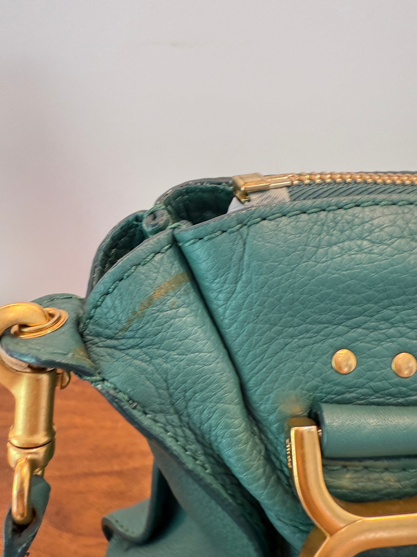 Chloe Marcie Satchel in Green Medium