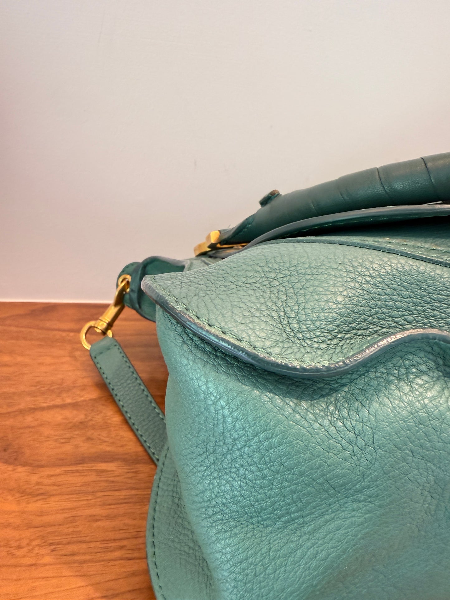 Chloe Marcie Satchel in Green Medium
