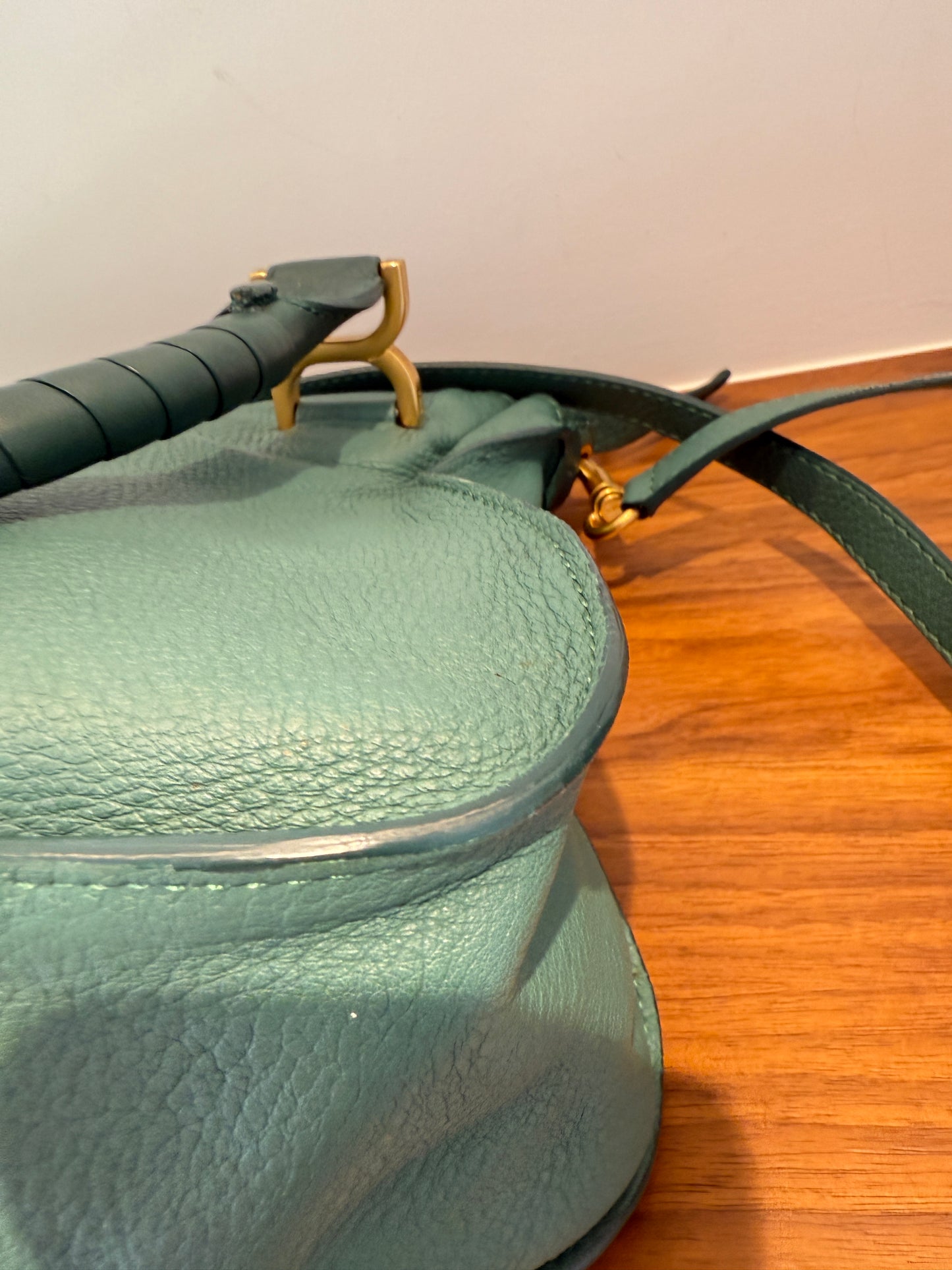 Chloe Marcie Satchel in Green Medium