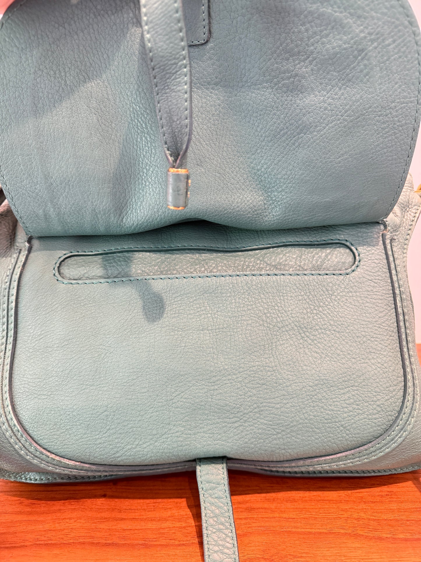Chloe Marcie Satchel in Green Medium