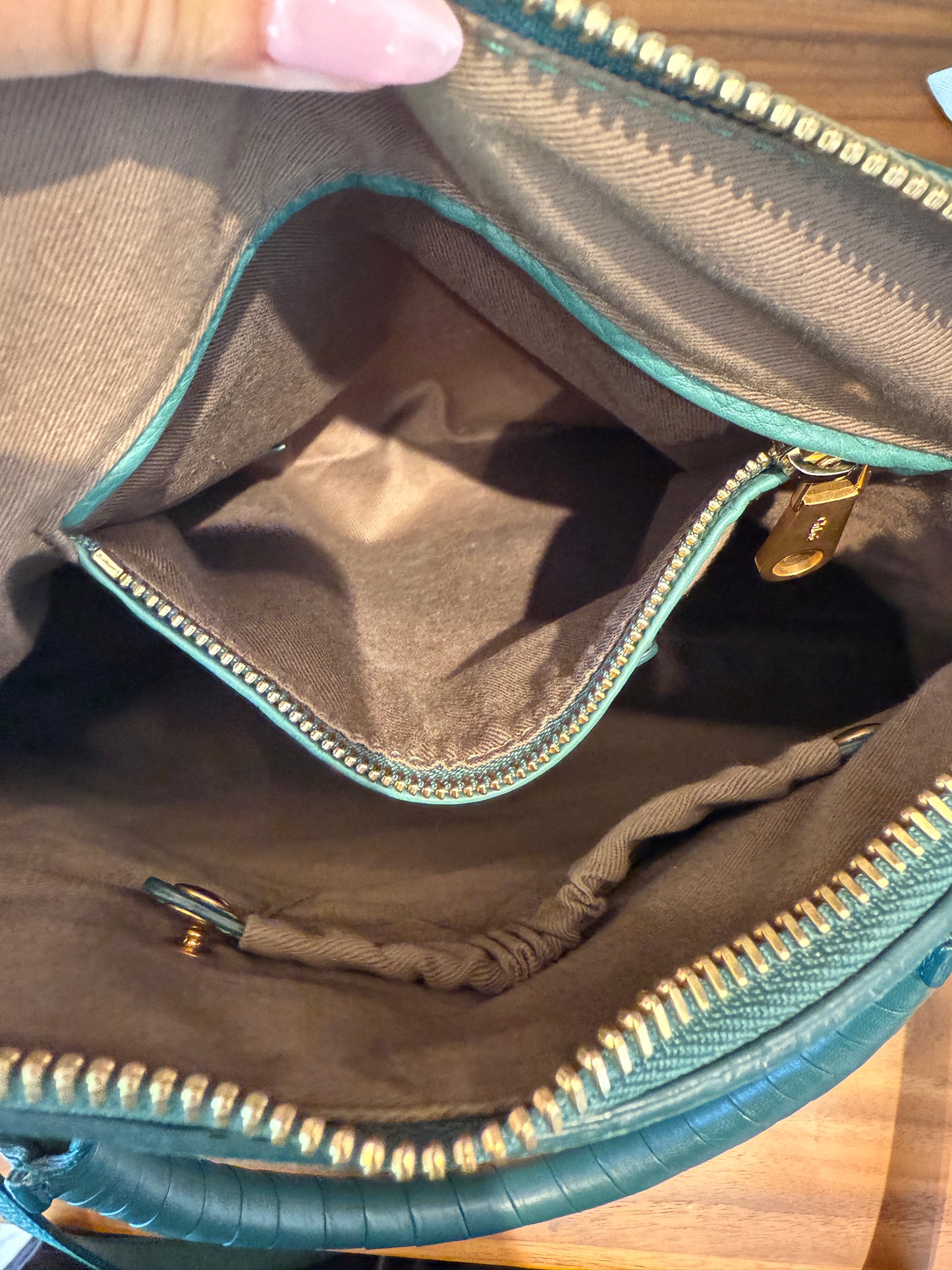 Chloe Marcie Satchel in Green Medium