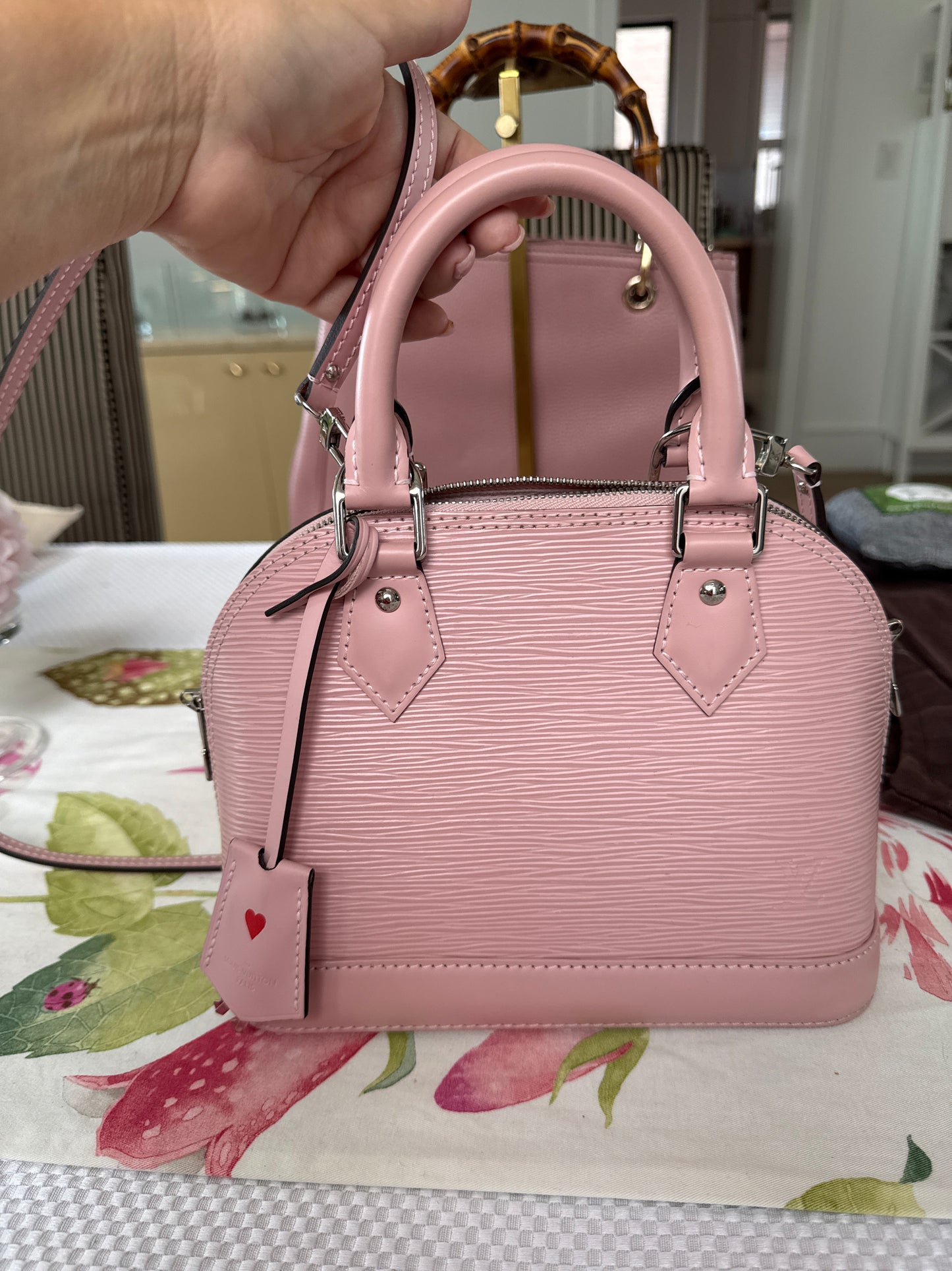 Louis Vuitton Epi Alma BB in Baby Pink