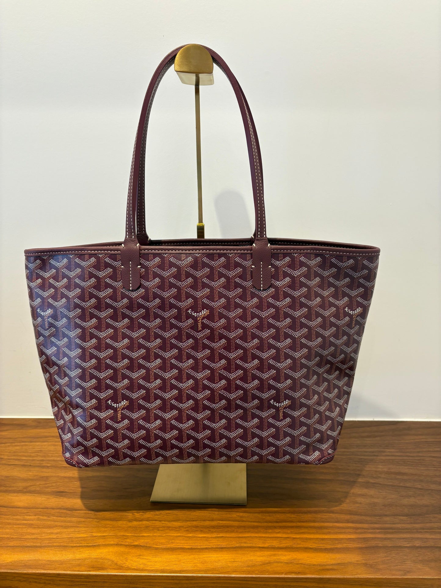Goyard Artois PM in Burgundy with Dragonfly Emblem