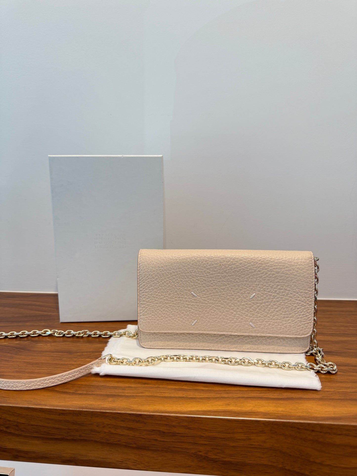 Maison Margella Blush Wallet on Chain Full Set NEW!!