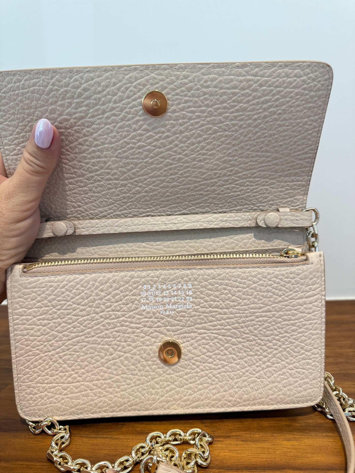 Maison Margella Blush Wallet on Chain Full Set NEW!!