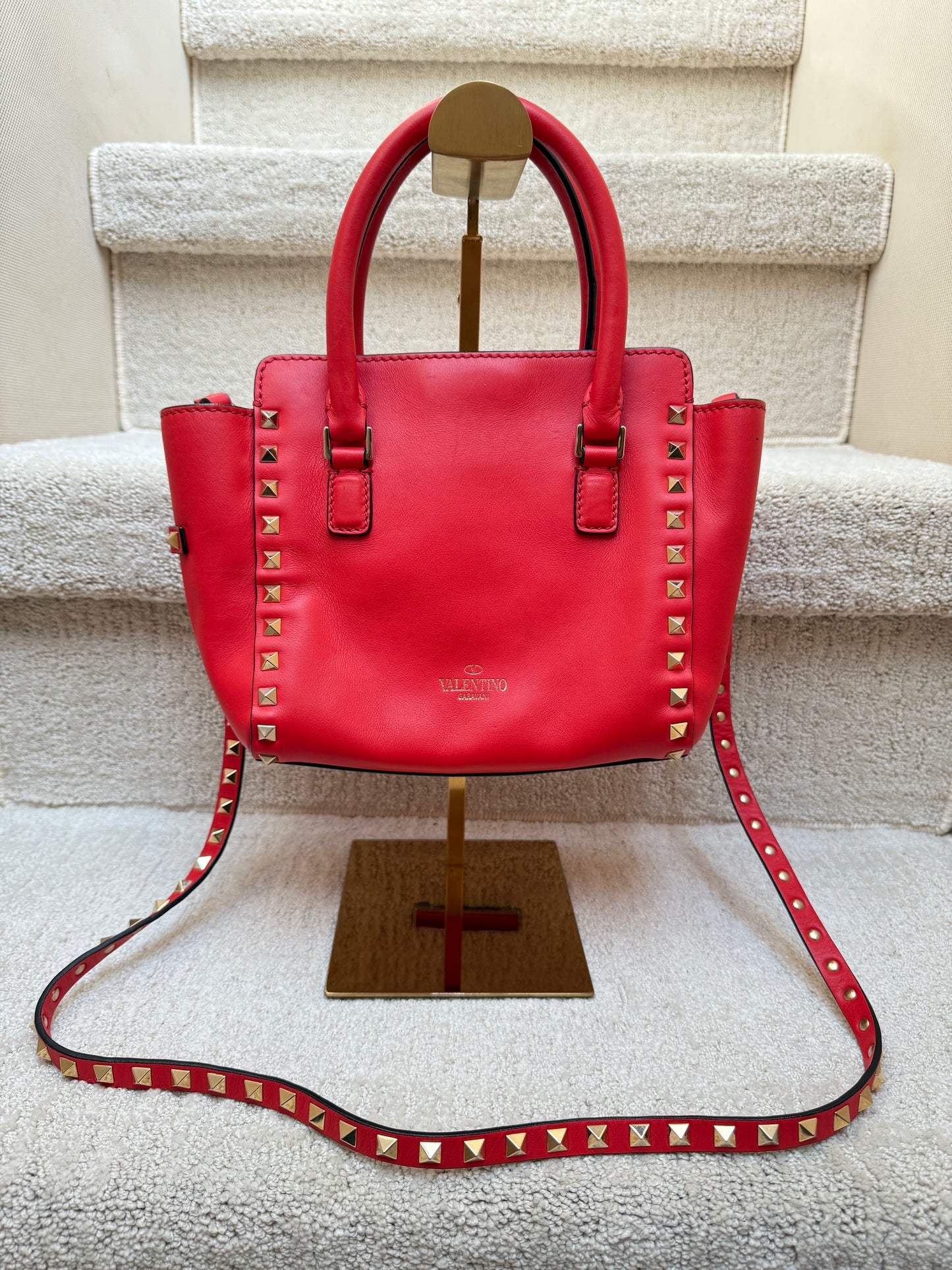 Valentino Small Rigid Rockstud Tote