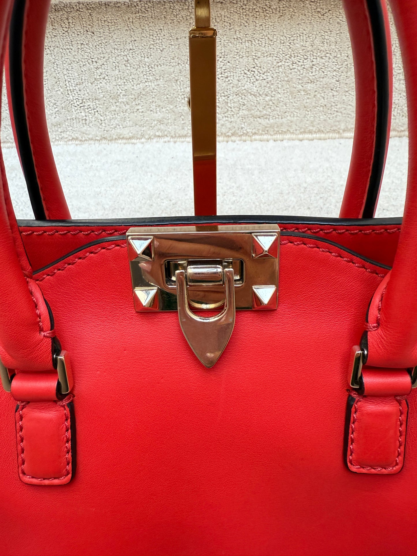 Valentino Small Rigid Rockstud Tote