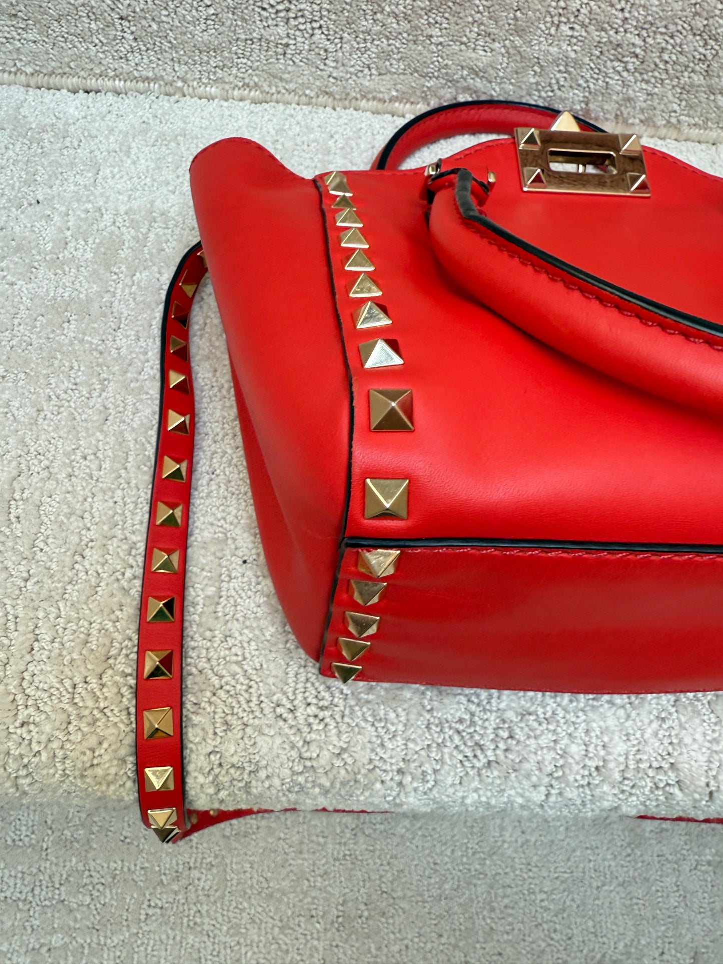 Valentino Small Rigid Rockstud Tote