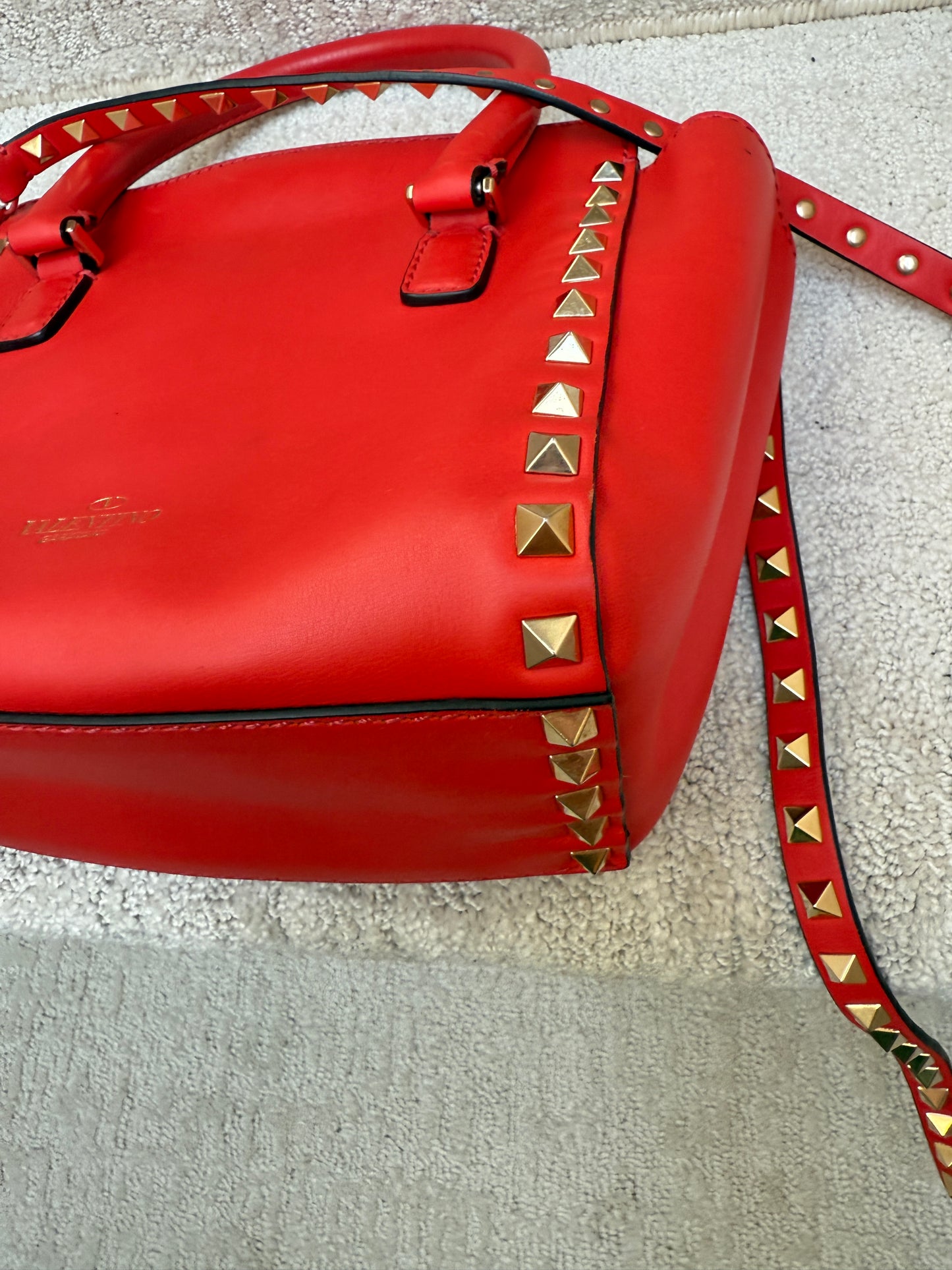 Valentino Small Rigid Rockstud Tote