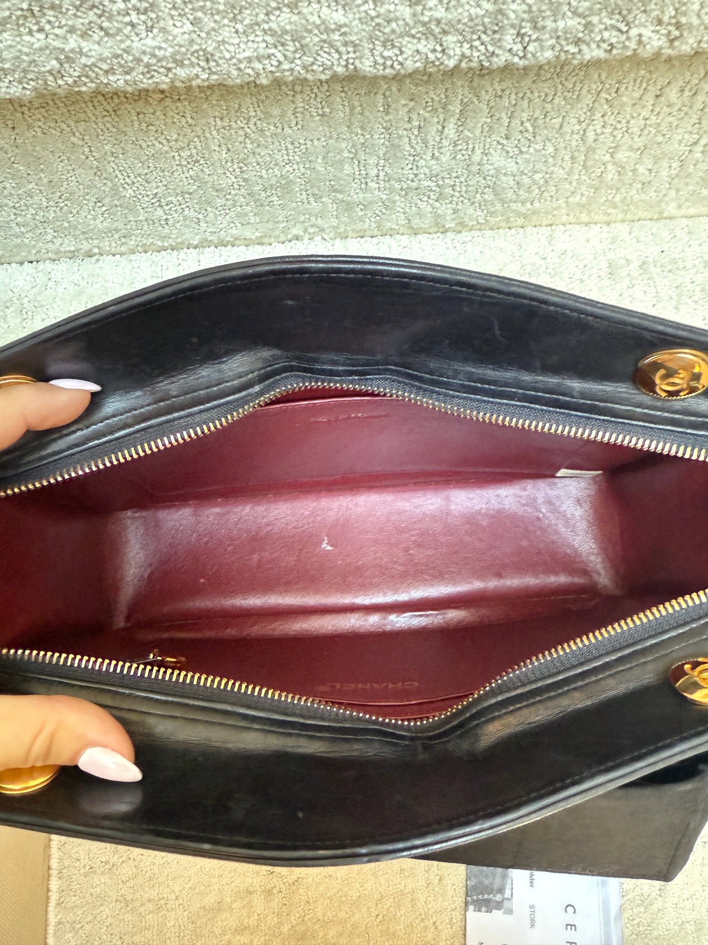 Vintage Chanel Matelasse Chain Shoulder Bag with Gold