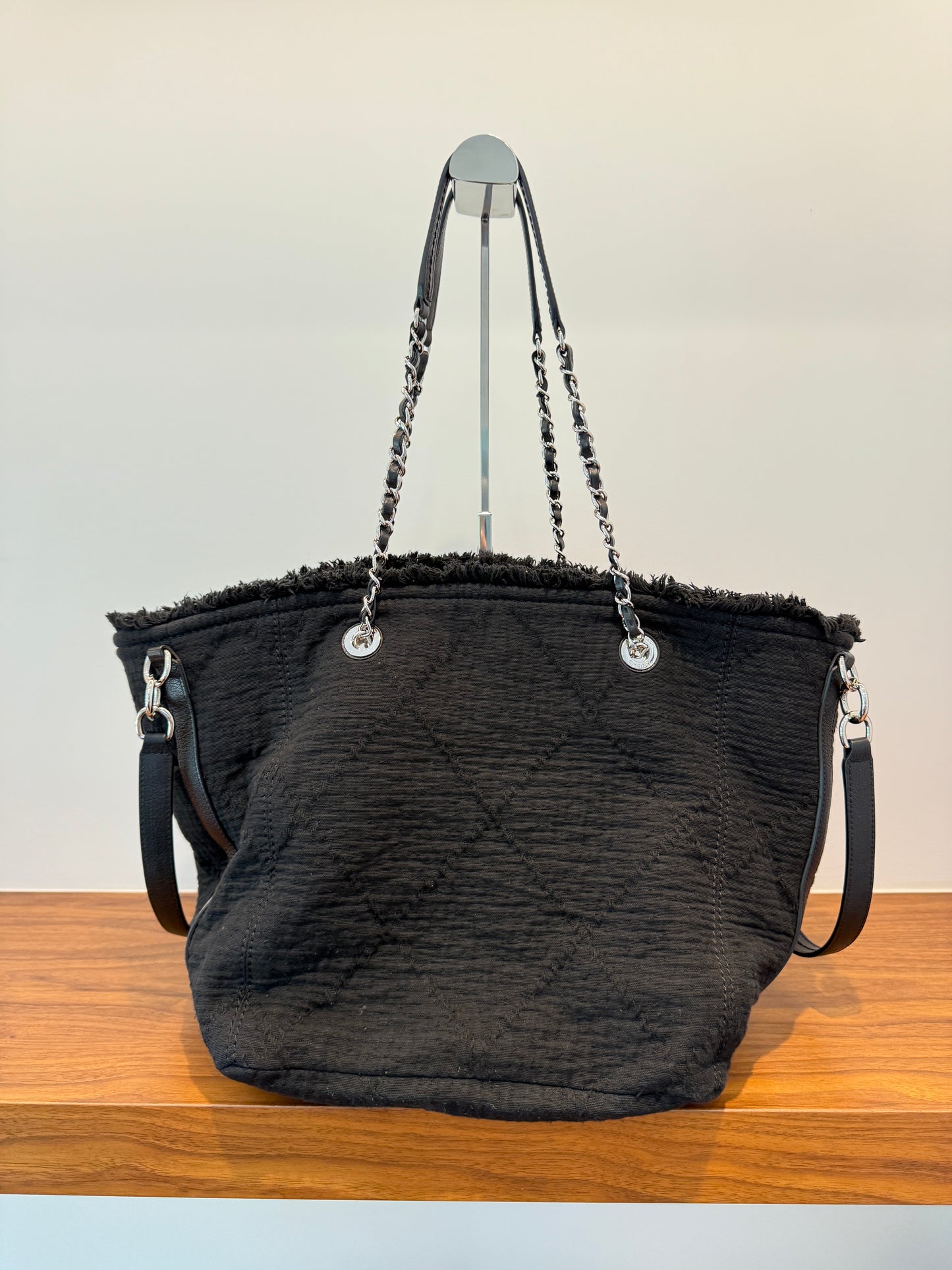 Chanel Deauville Double Face Canvas Tote in Black Canvas