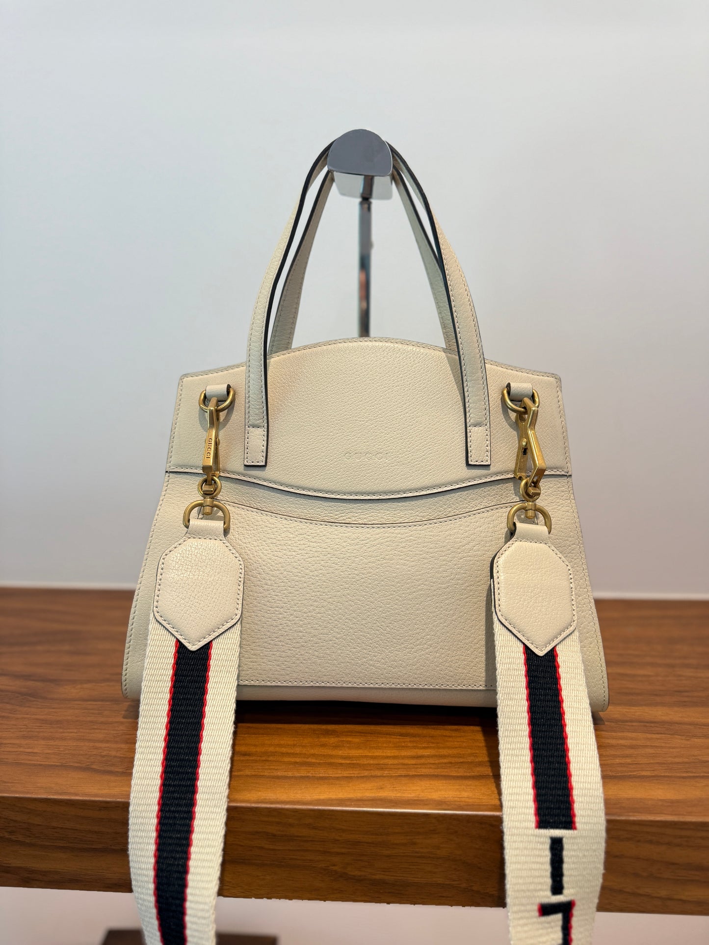 GUCCI Medium Calfskin Butterfly Tote Top Handle