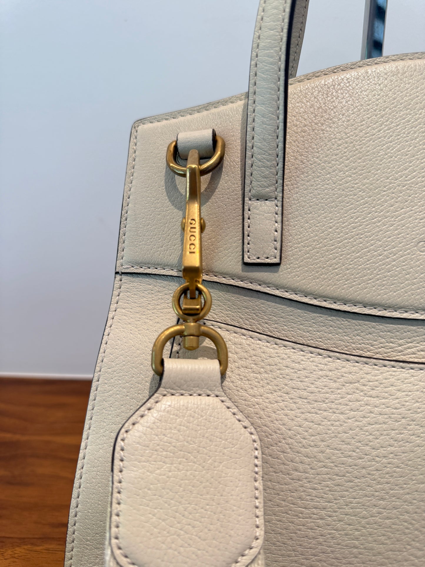 GUCCI Medium Calfskin Butterfly Tote Top Handle