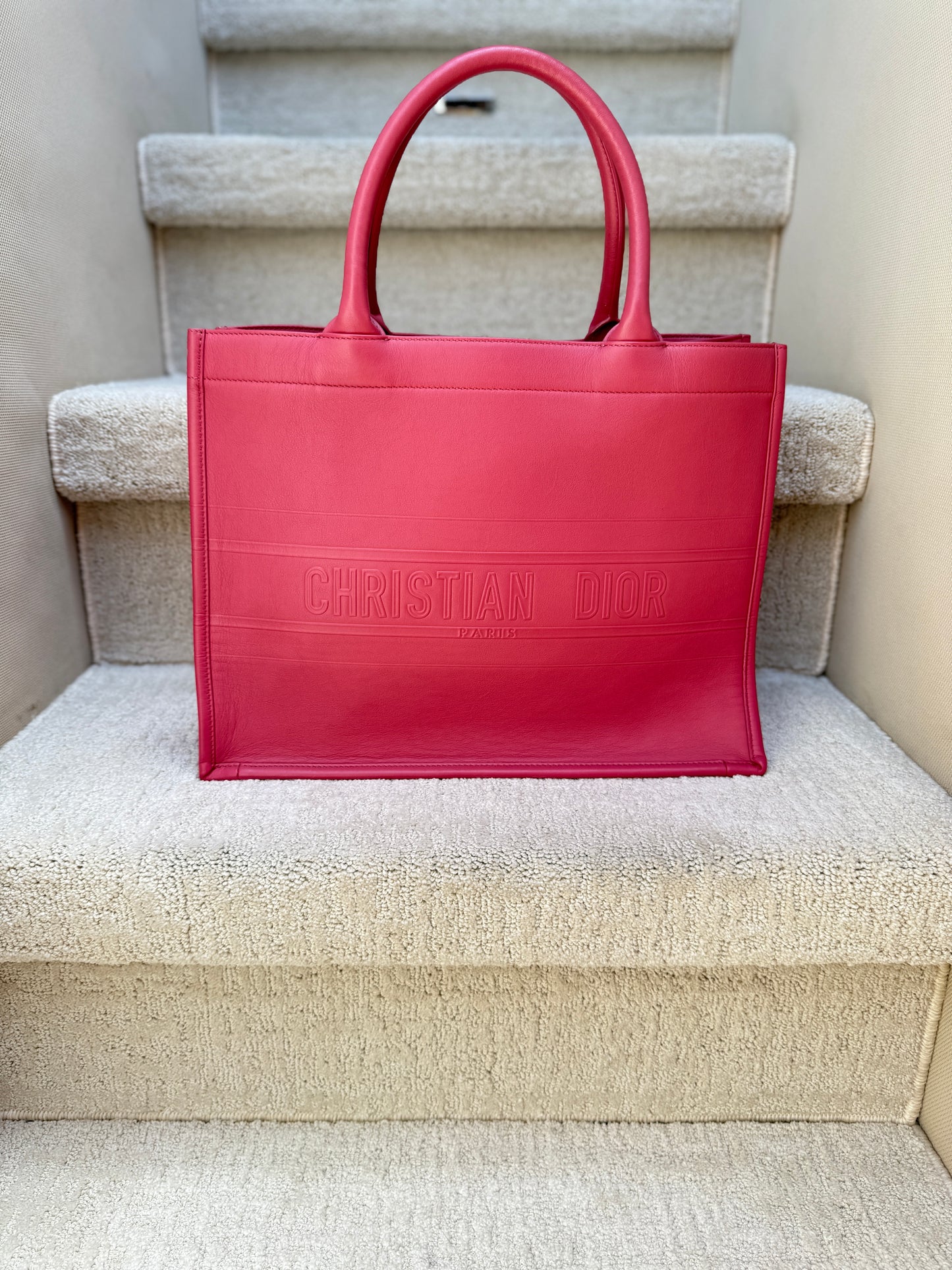 Dior Pink Book Bag handbag in full leather