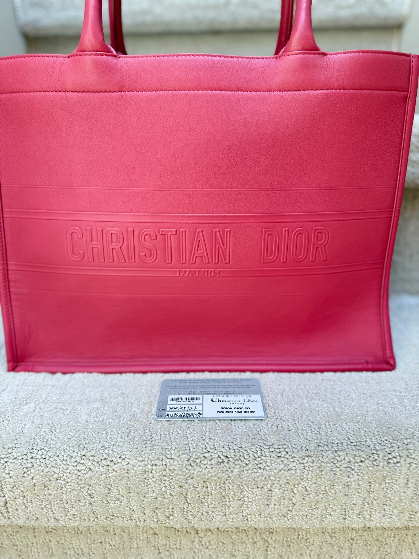 Dior Pink Book Bag handbag in full leather