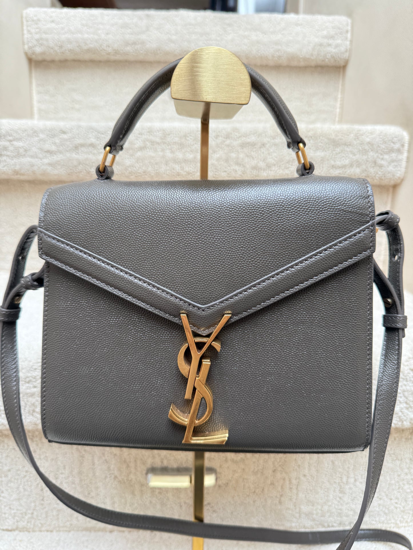 YVES SAINT LAURENT YSL Cassandra Mini Bag in Dark Grey