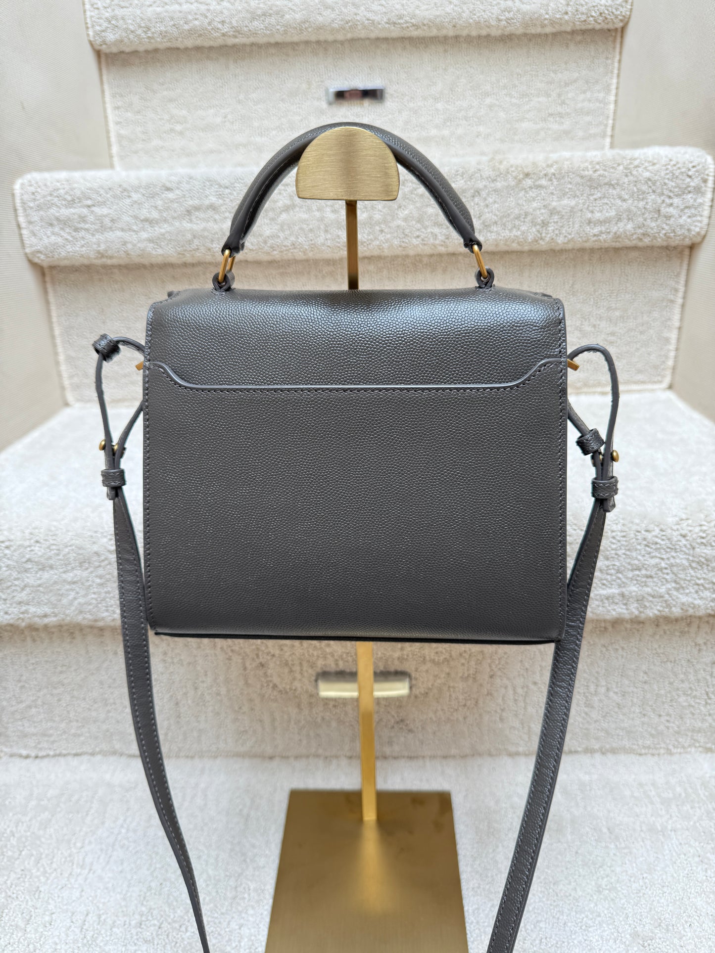 YVES SAINT LAURENT YSL Cassandra Mini Bag in Dark Grey