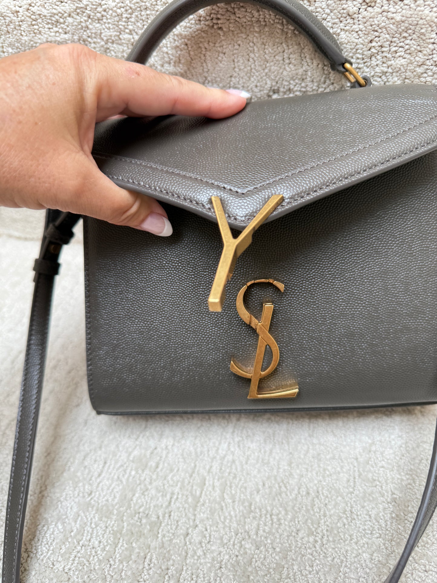 YVES SAINT LAURENT YSL Cassandra Mini Bag in Dark Grey