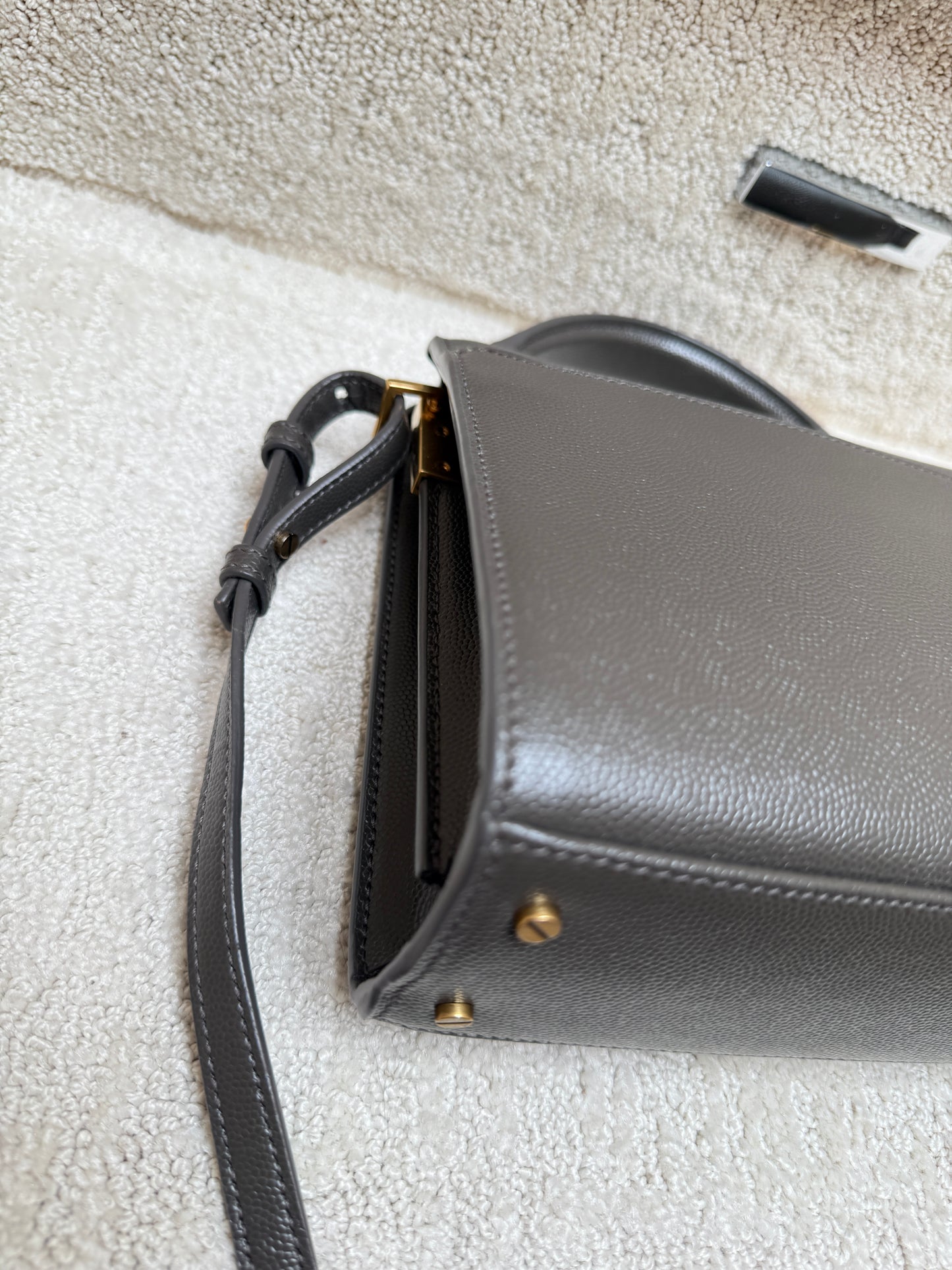 YVES SAINT LAURENT YSL Cassandra Mini Bag in Dark Grey