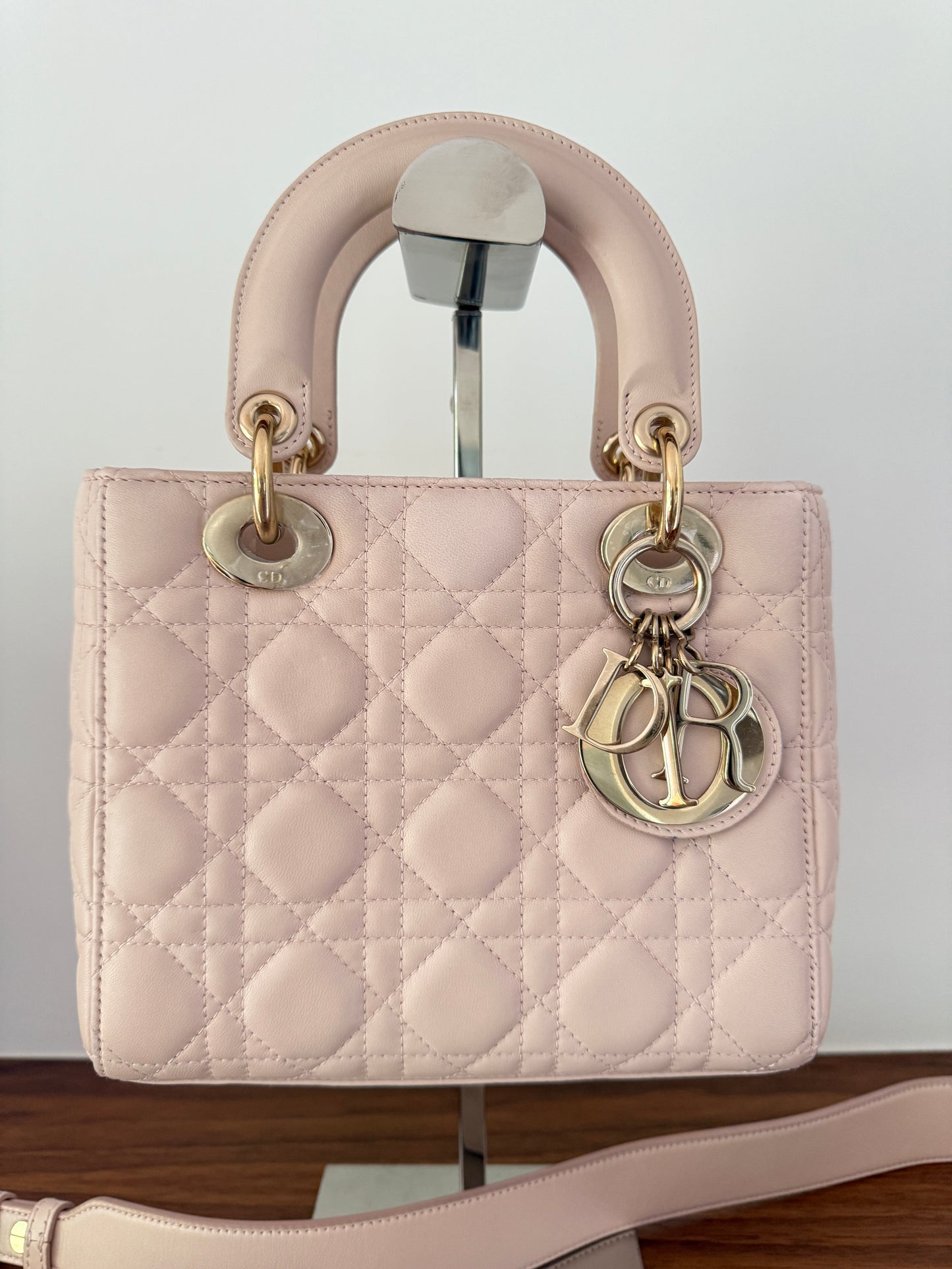 DIOR Lambskin Cannage Small My ABC Dior Lady Dior Blush