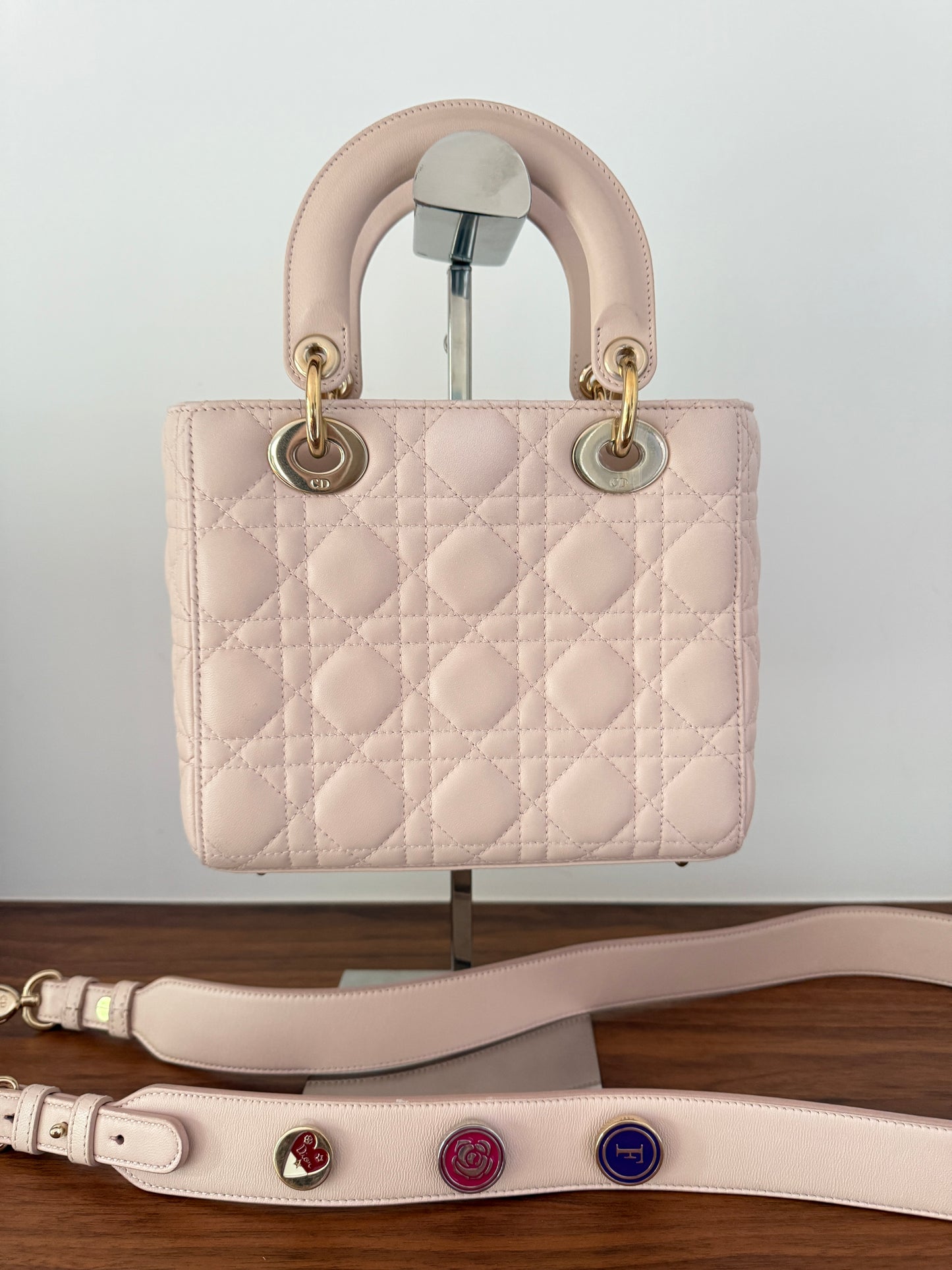 DIOR Lambskin Cannage Small My ABC Dior Lady Dior Blush
