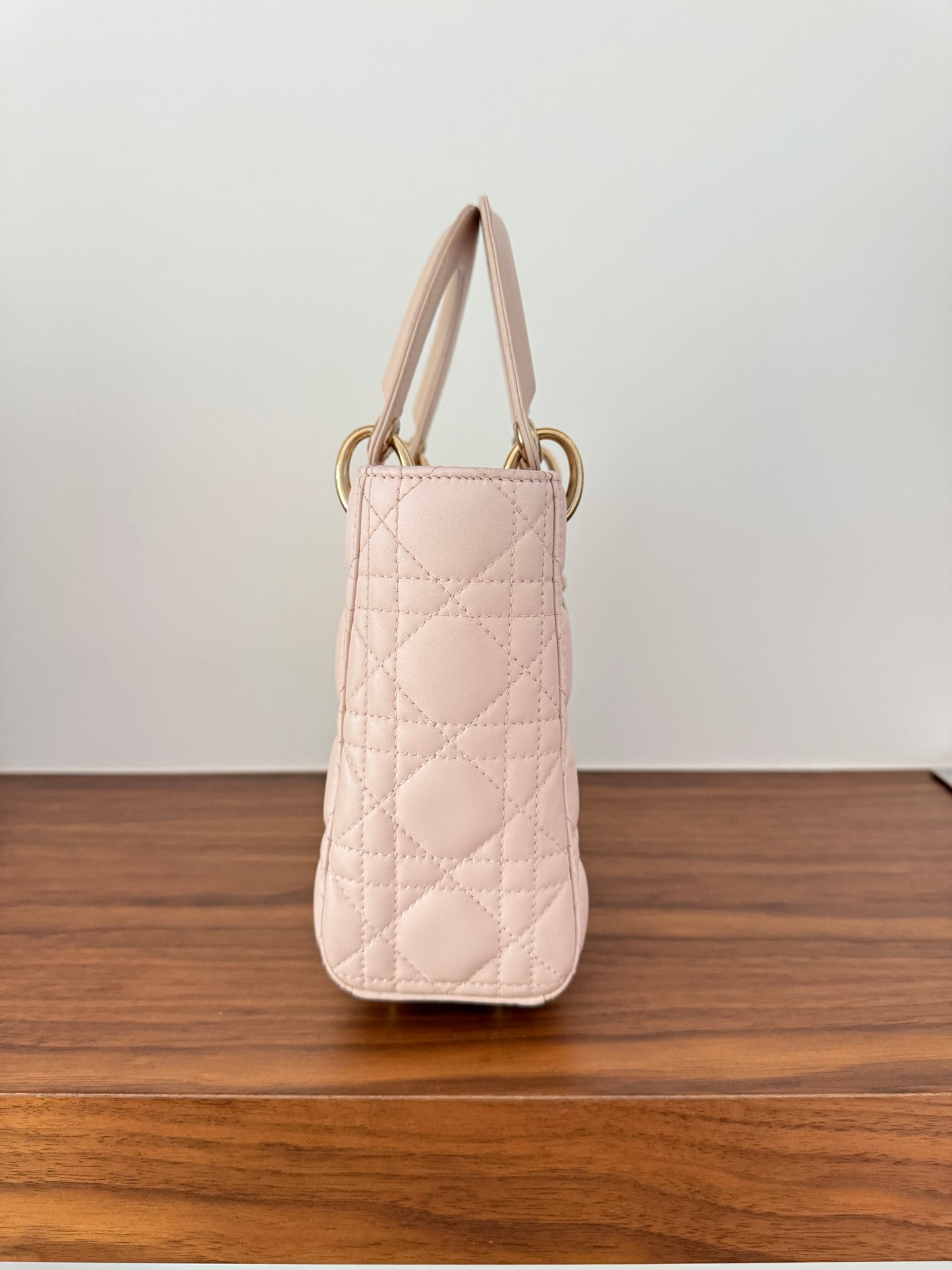 DIOR Lambskin Cannage Small My ABC Dior Lady Dior Blush