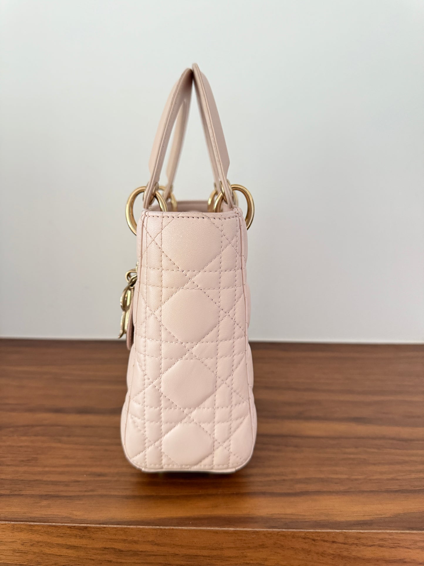 DIOR Lambskin Cannage Small My ABC Dior Lady Dior Blush