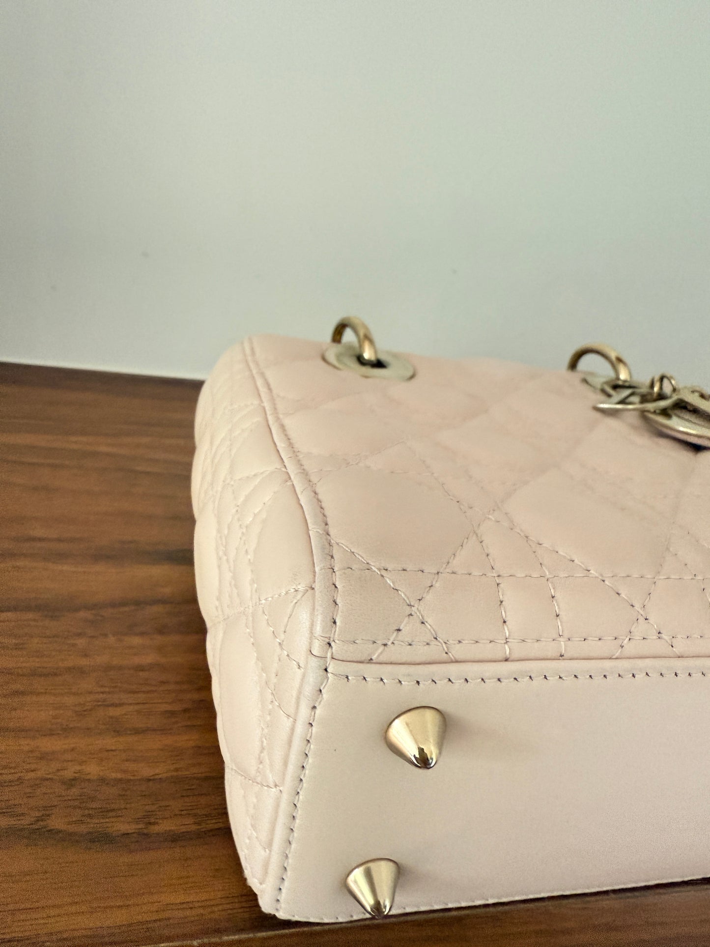 DIOR Lambskin Cannage Small My ABC Dior Lady Dior Blush