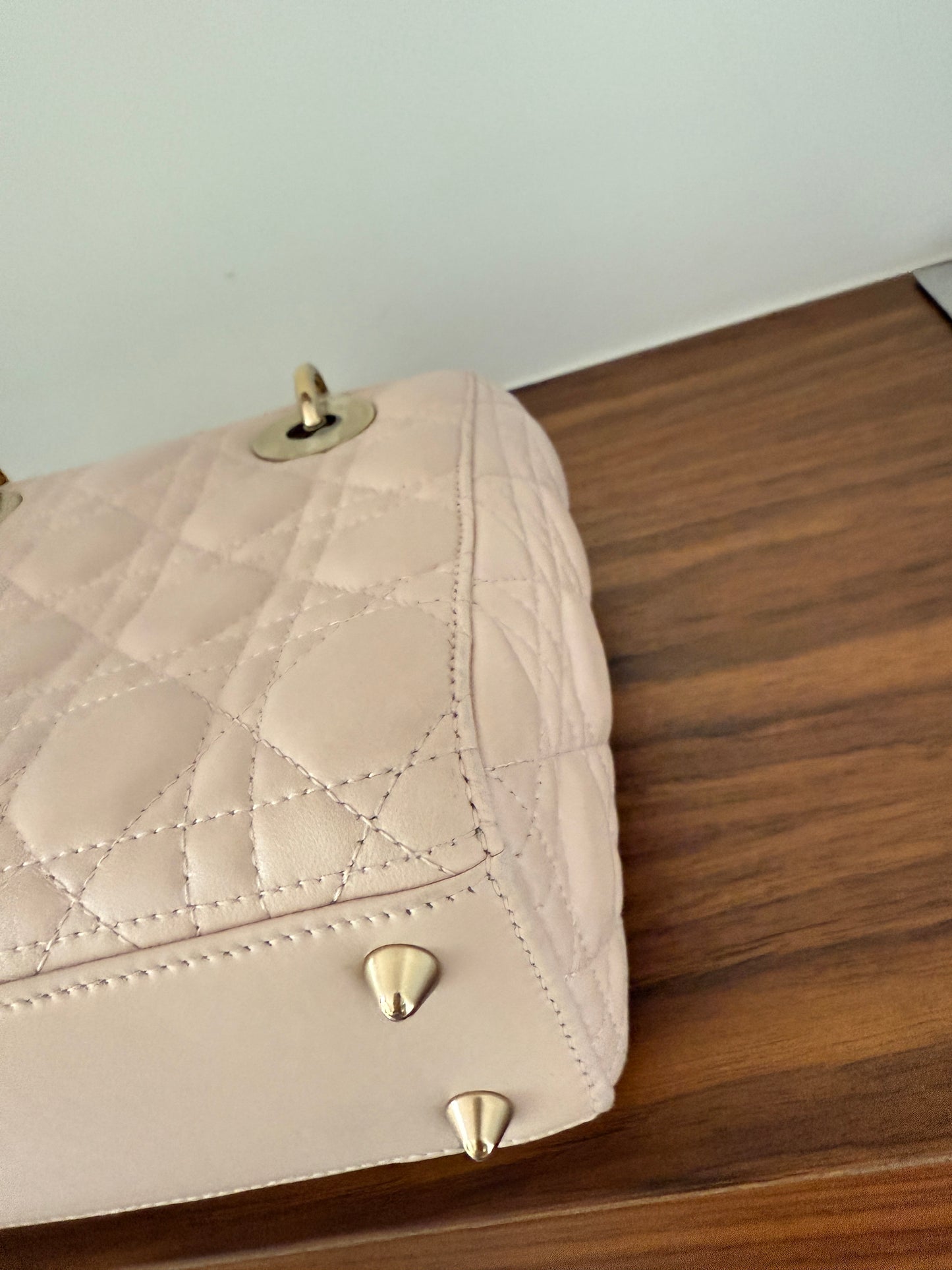 DIOR Lambskin Cannage Small My ABC Dior Lady Dior Blush