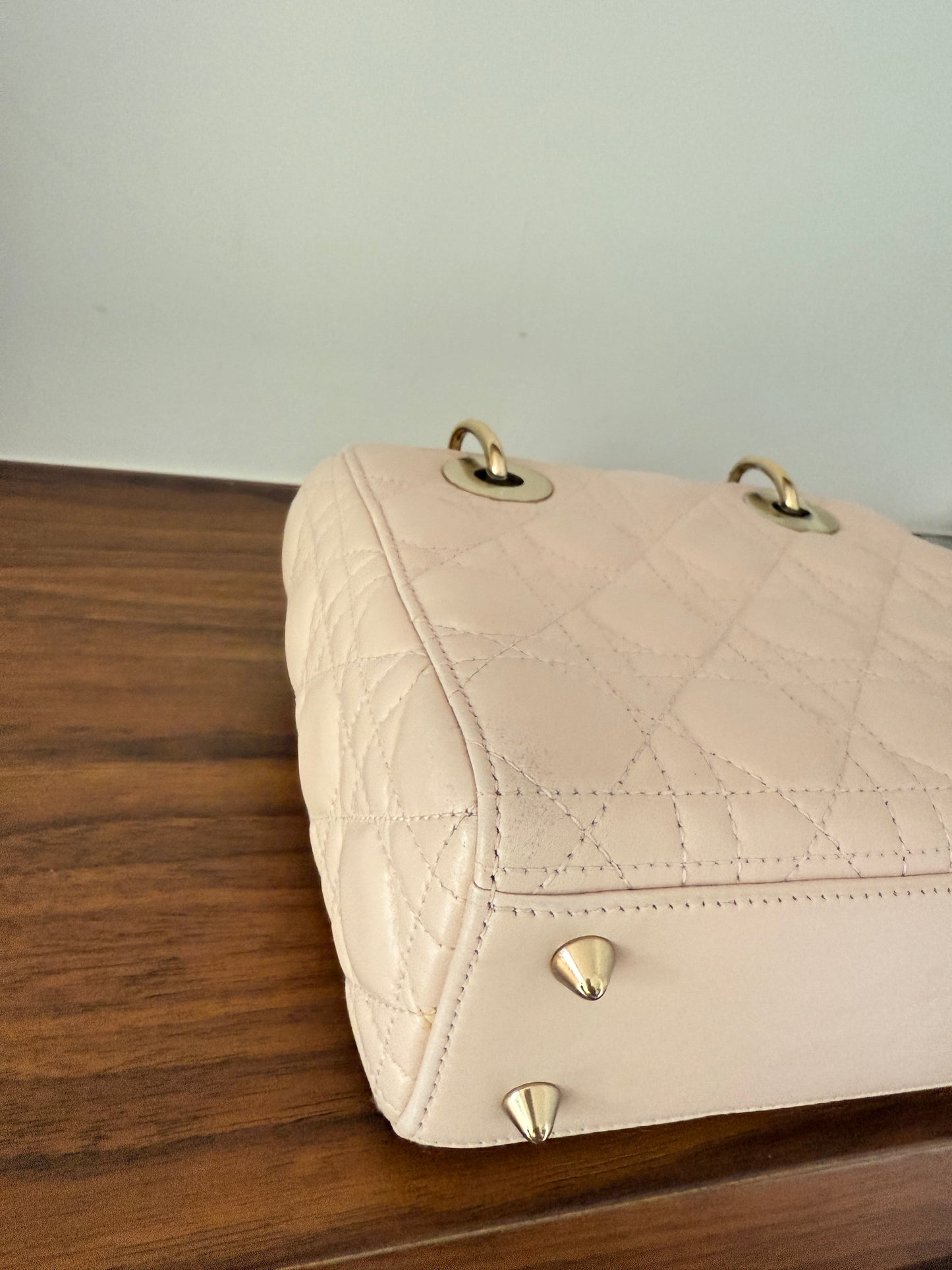 DIOR Lambskin Cannage Small My ABC Dior Lady Dior Blush