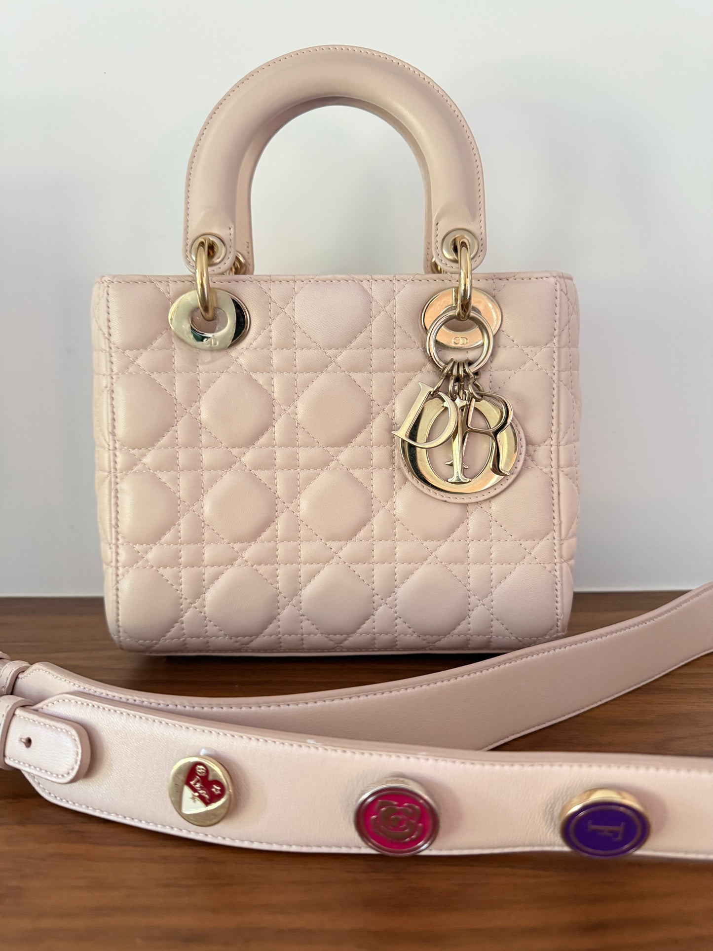 DIOR Lambskin Cannage Small My ABC Dior Lady Dior Blush