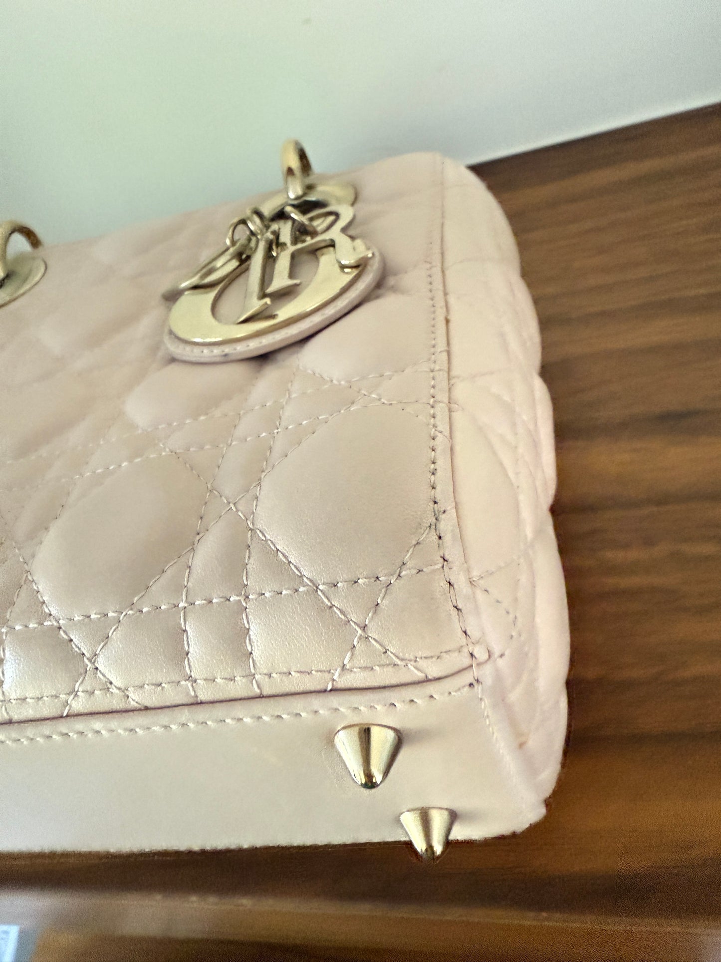 DIOR Lambskin Cannage Small My ABC Dior Lady Dior Blush