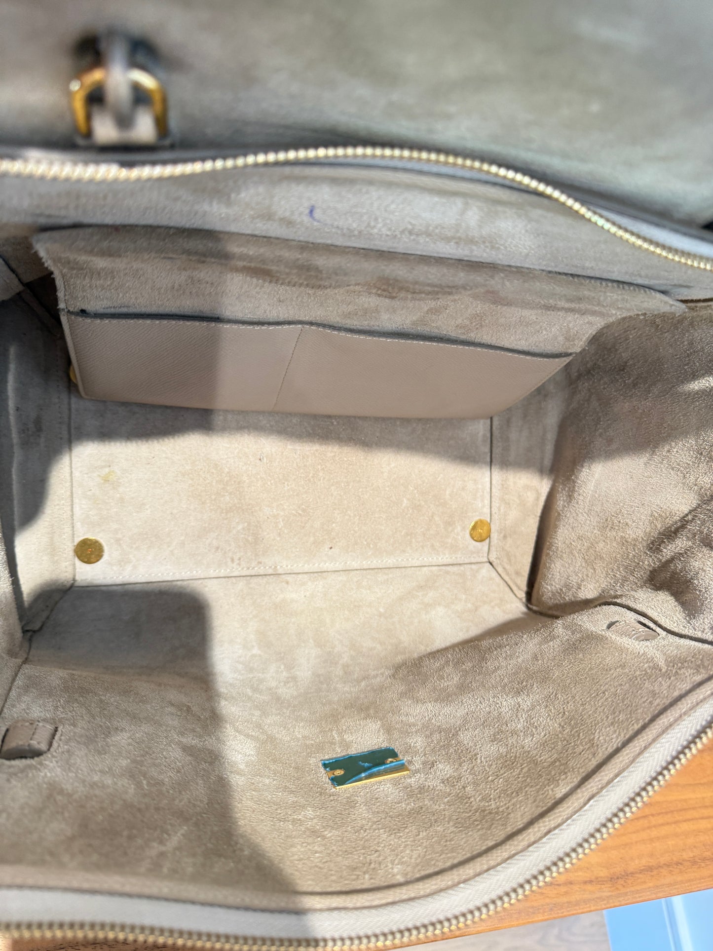 Celine mini belt bag in taupe