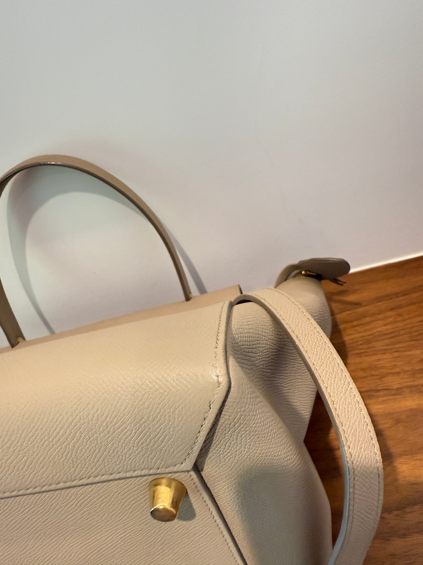 Celine mini belt bag in taupe