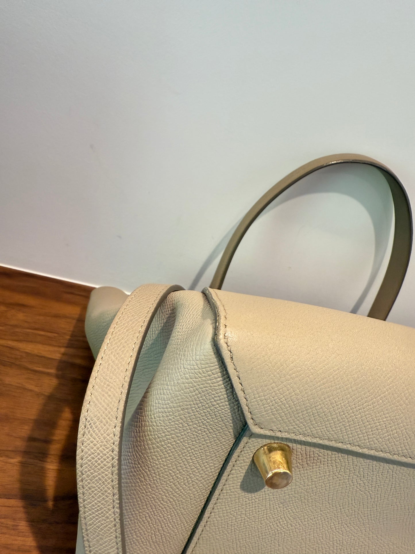 Celine mini belt bag in taupe