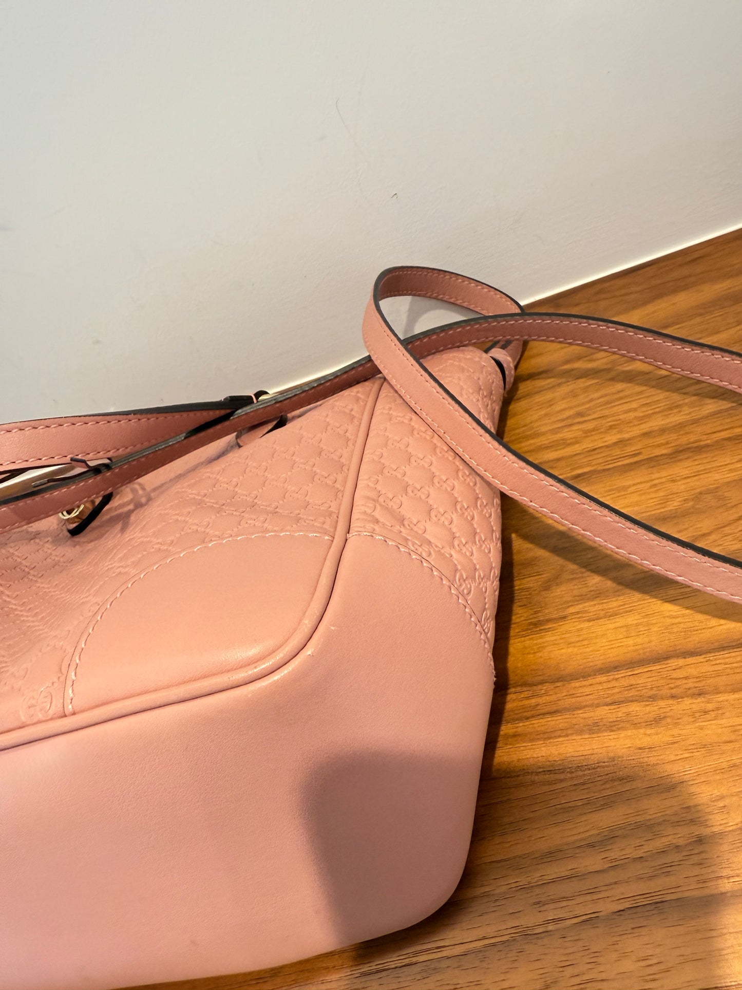Microguccissima Small Bree Tote in soft pink