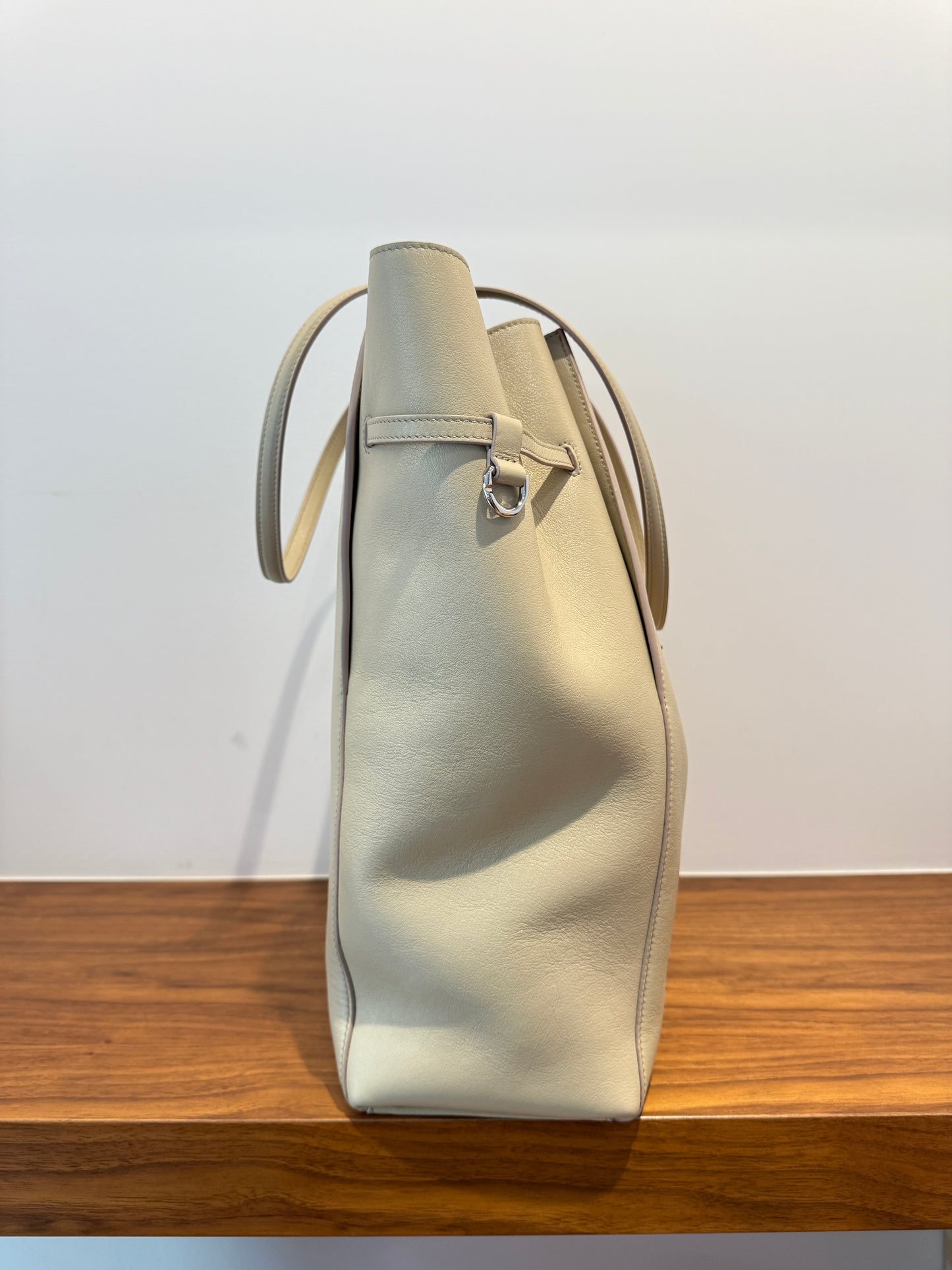 Givenchy Calfskin Voyou Medium North South Tote Natural Beige