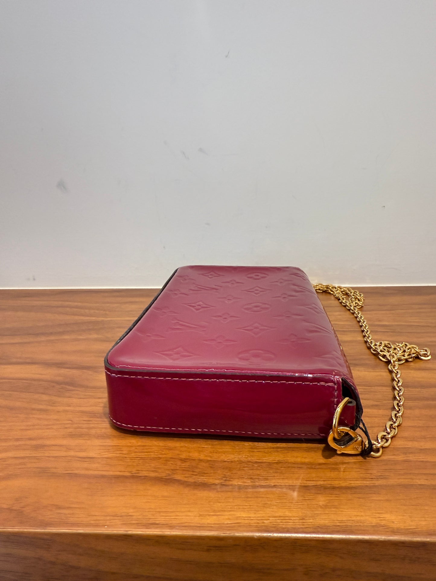 Louis Vuitton Empreinte Pochette Felicie Chain Wallet Dark Red